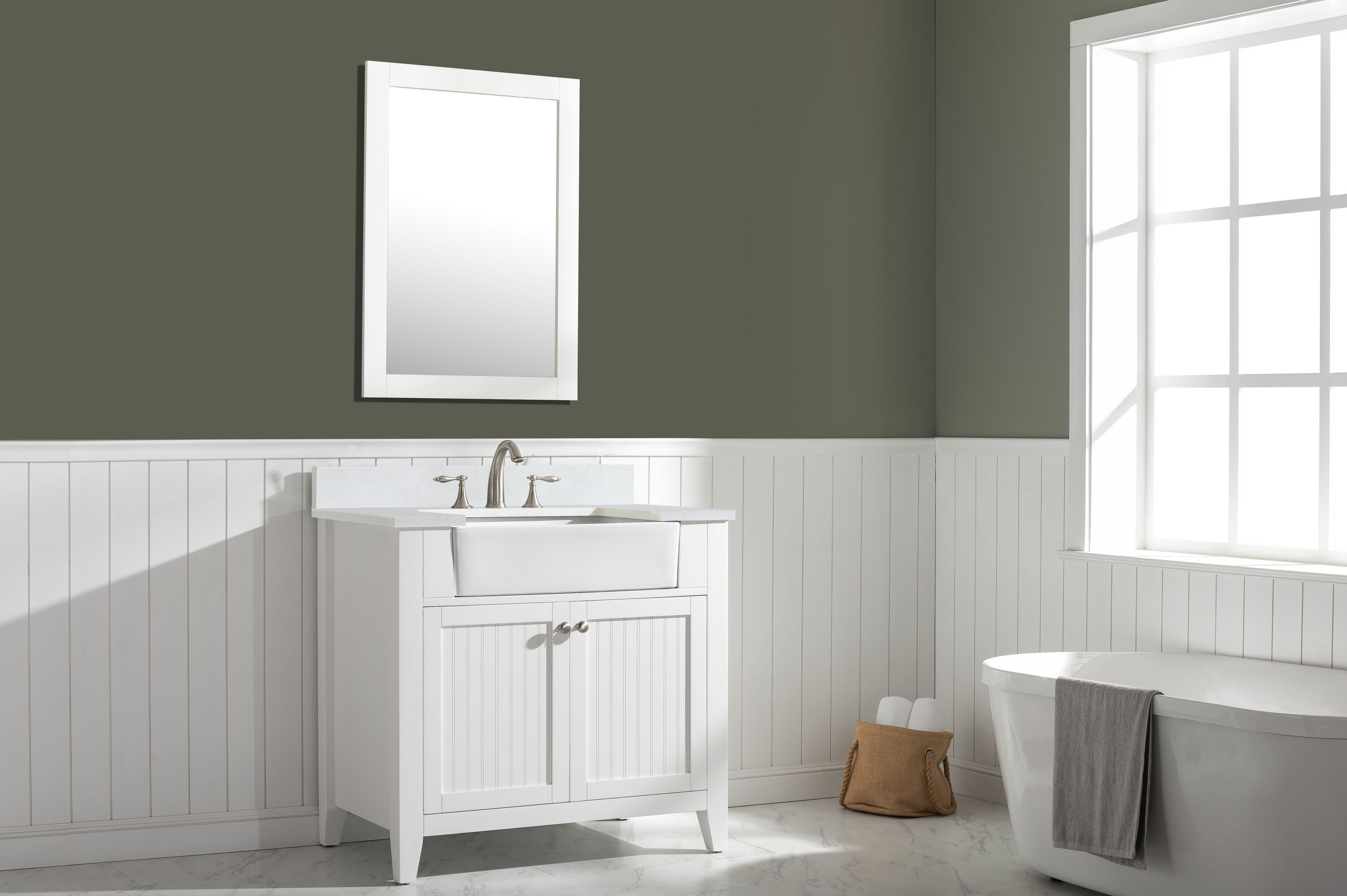 Design Element BK-36-WT Bath-Vanity-Combo - View #3