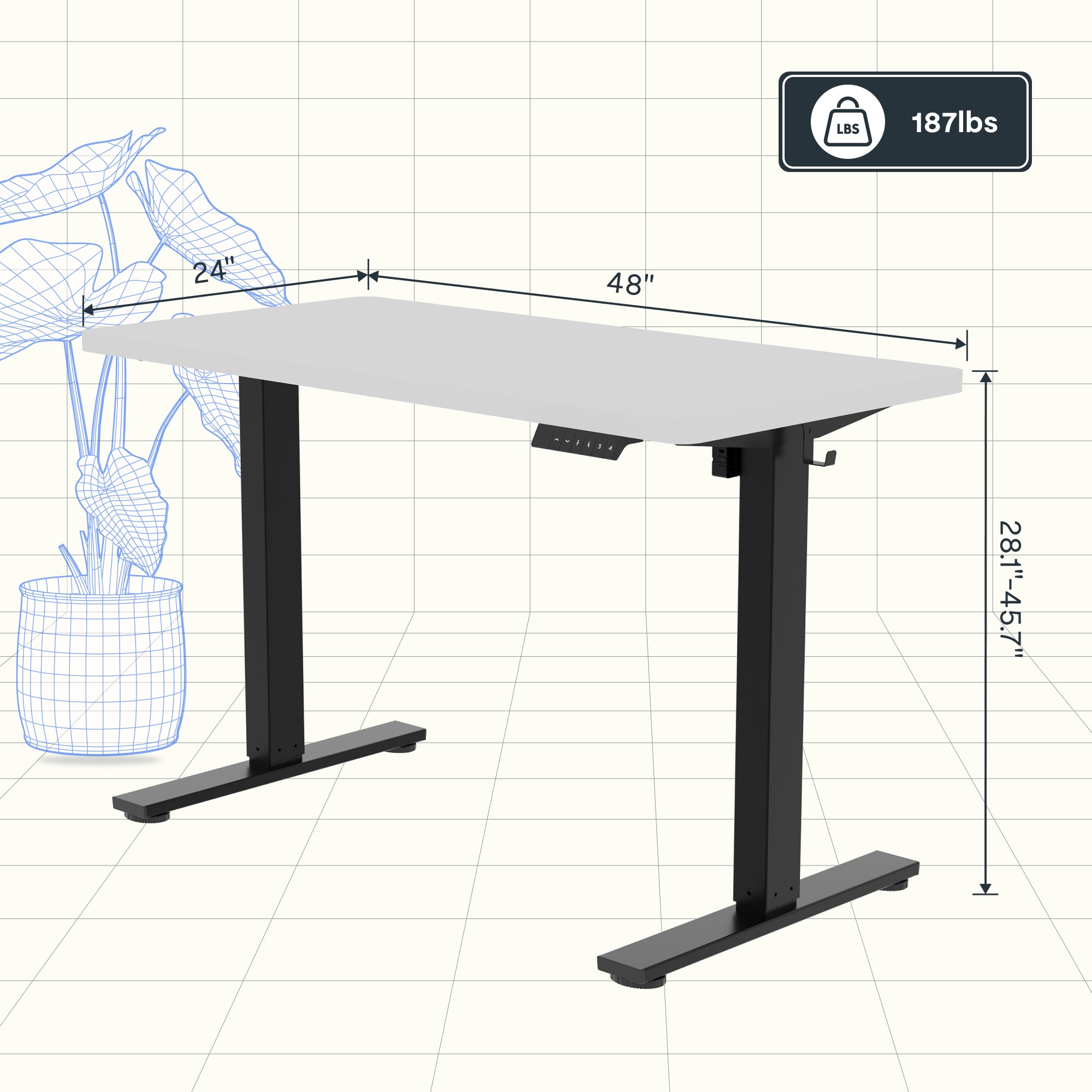 FlexiSpot E2BR4824W desks - View #7