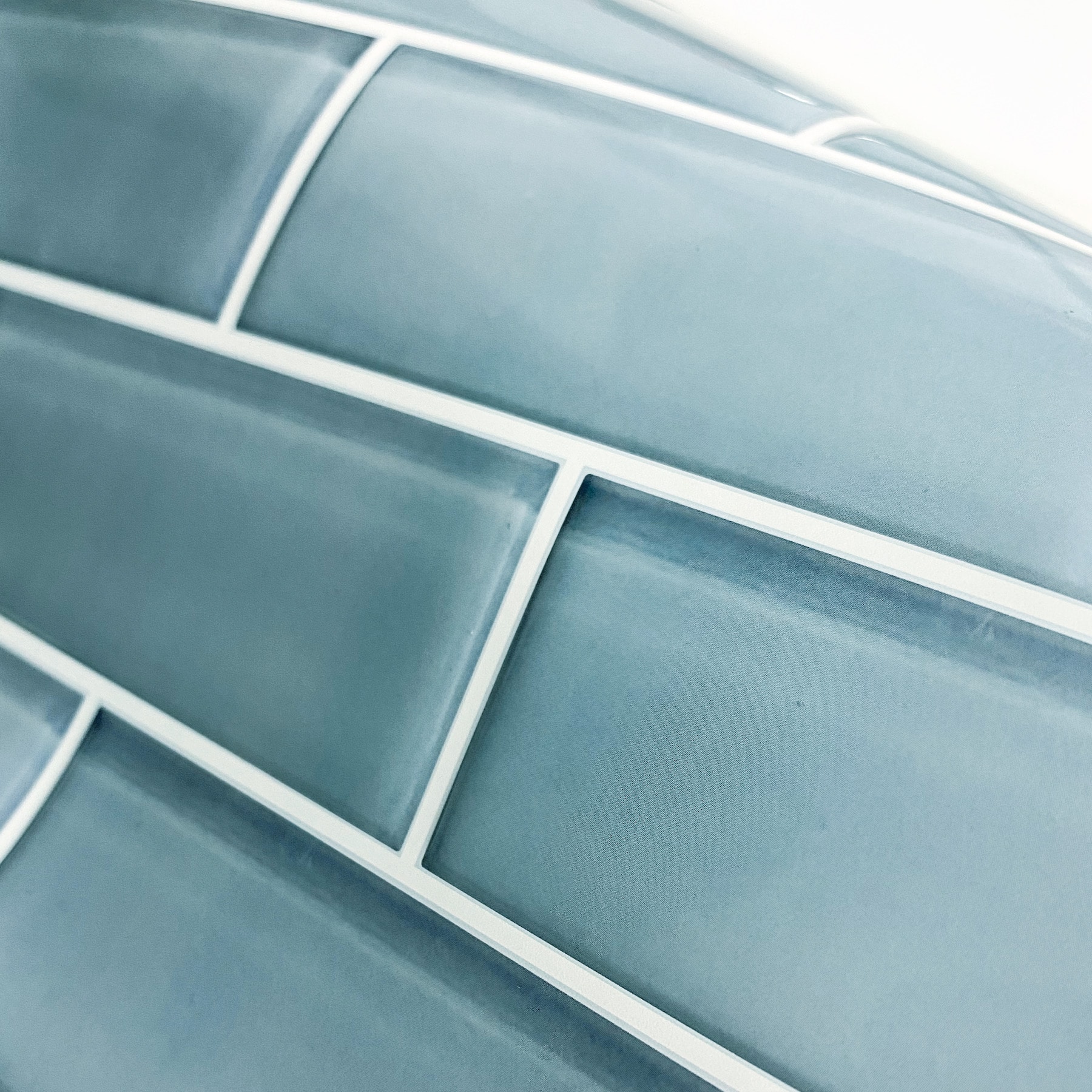 Blue Seaglass Vinyl Peel and Stick Subway Tile