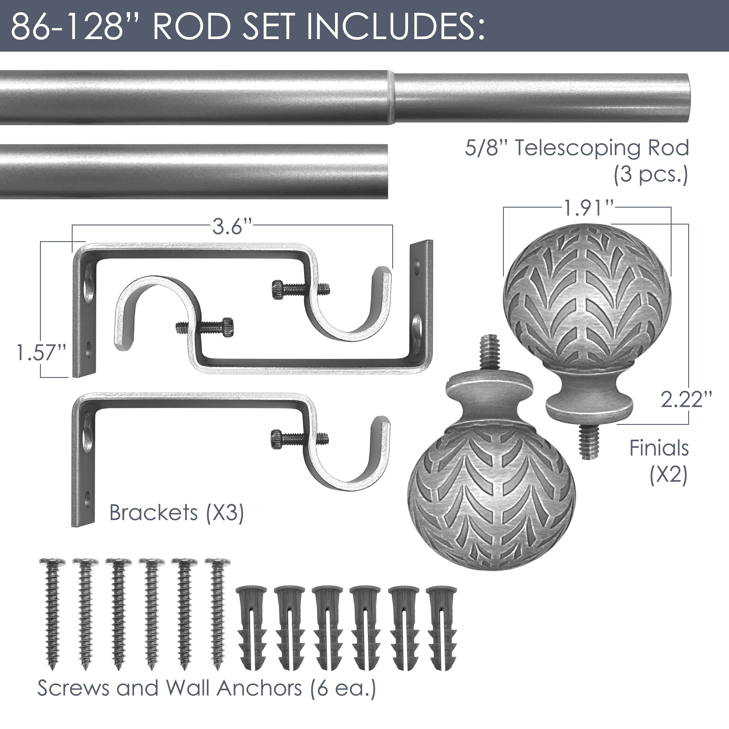 Decopolitan 31214-WL86 Curtain-Rods - View #5