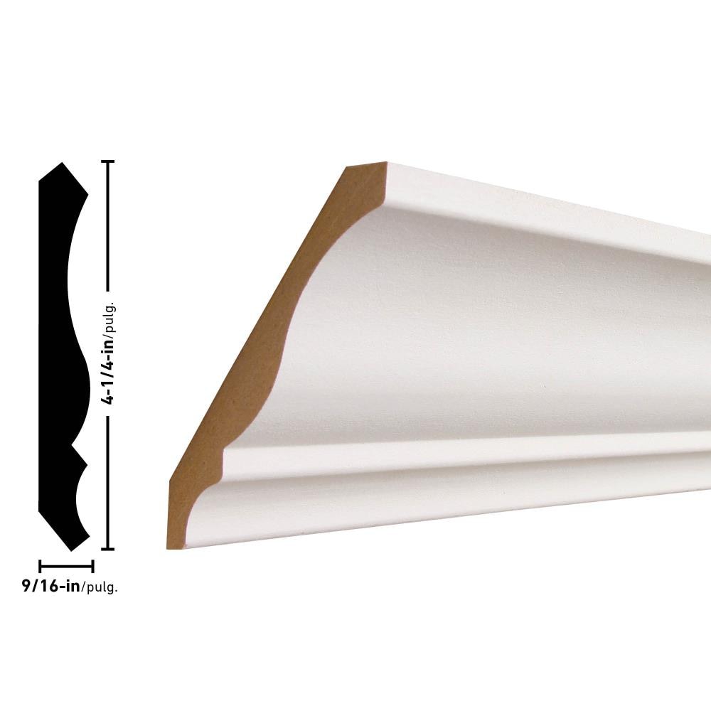 RELIABILT 4-1/4-in x 12-ft Primed MDF L 48 Crown Moulding in the Crown ...