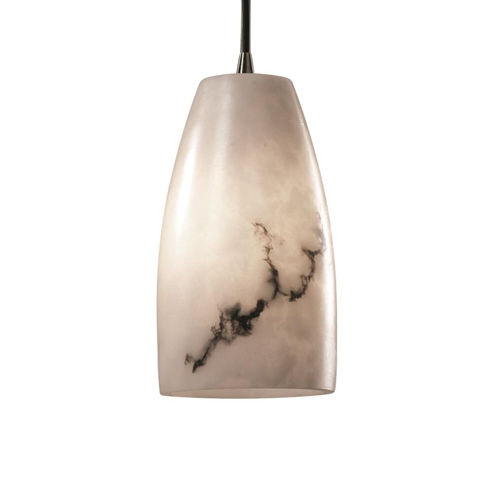 Justice Design Group FAL-8816-28-ABRS LumenAria Antique Brass Transitional Cylinder Mini Hanging Pendant light