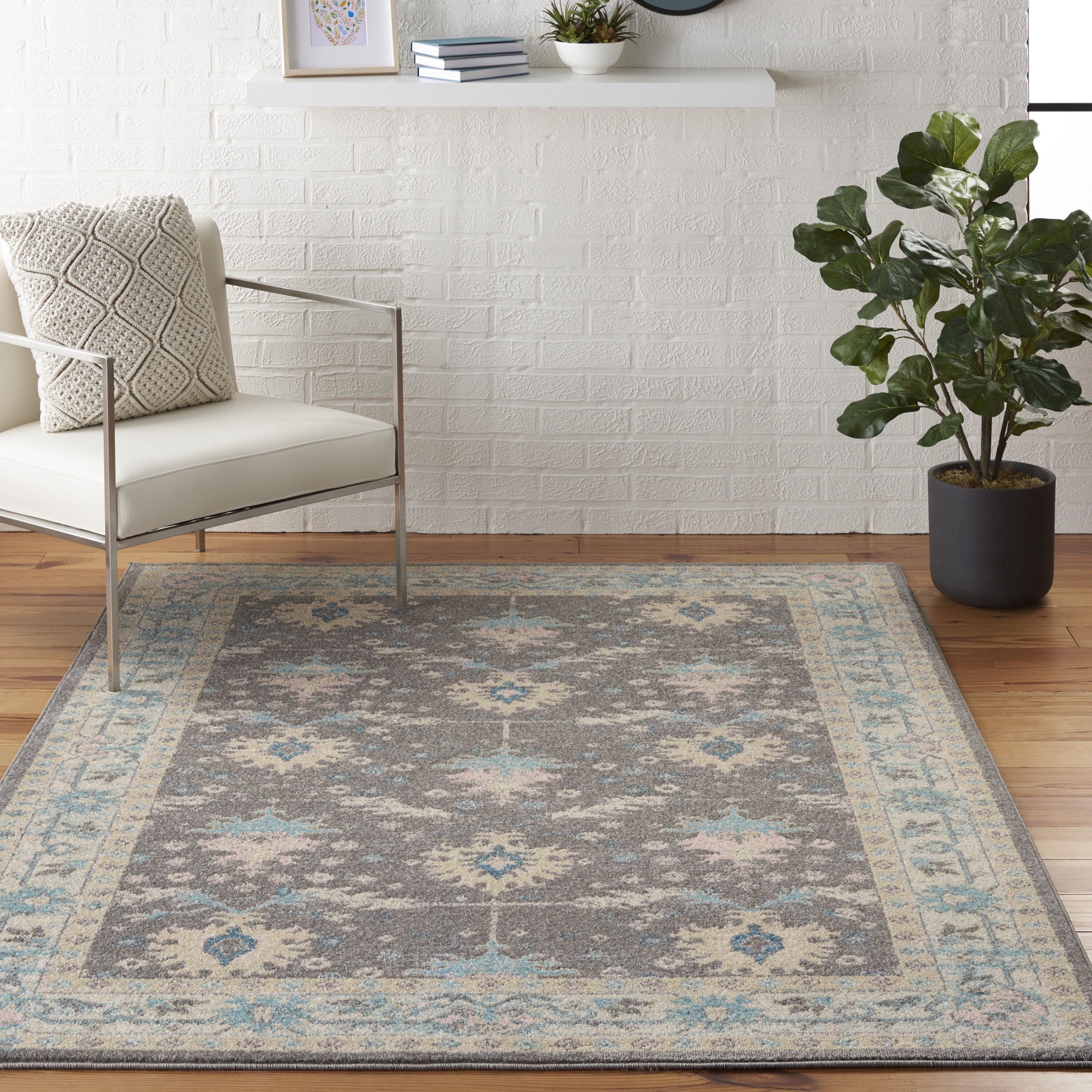 Nourison Basic Rug-Loc 3 X 5 (ft) Rectangular Recycled Synthetic