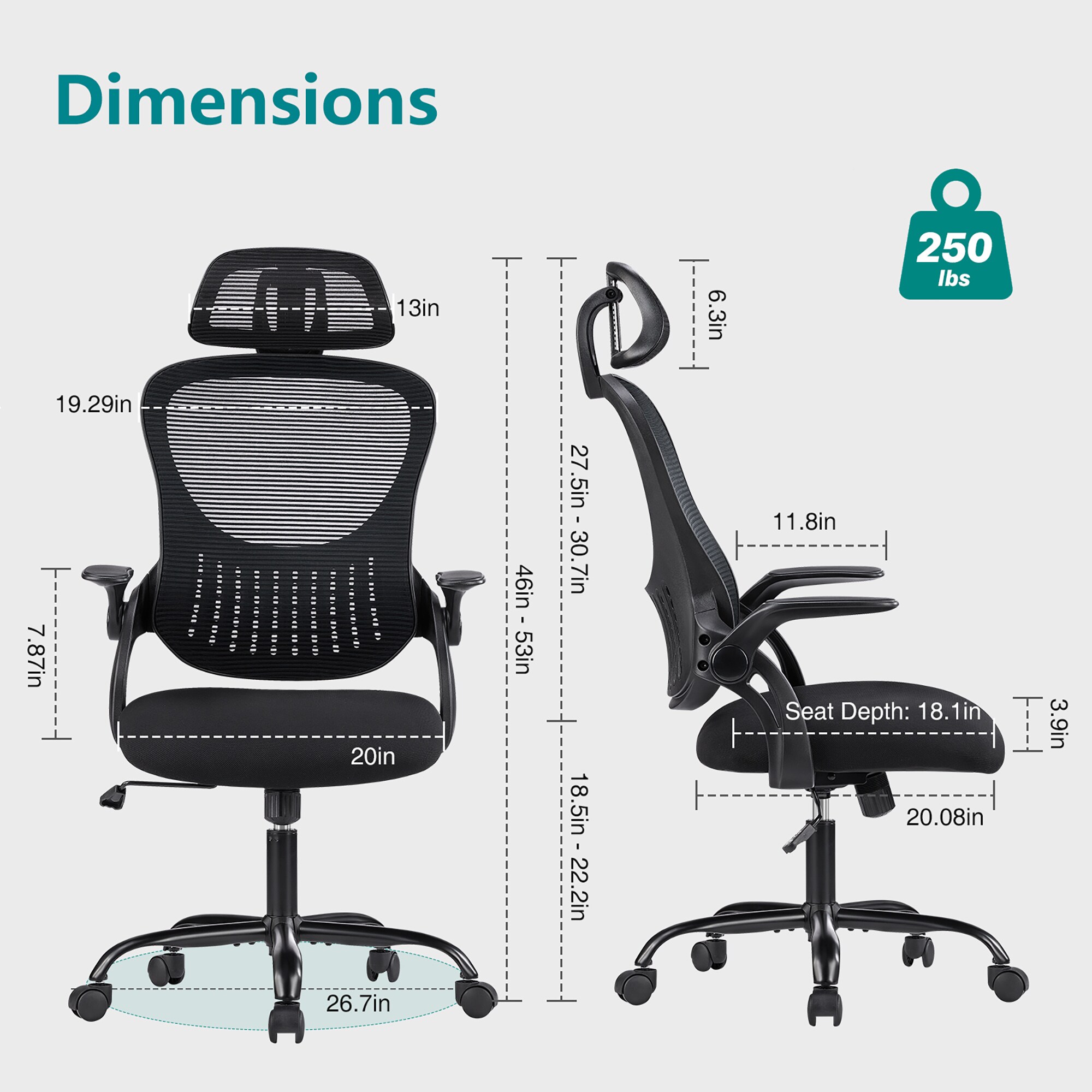 GZMR GZ-MD-V2-BKRD Office-Chairs - View #8