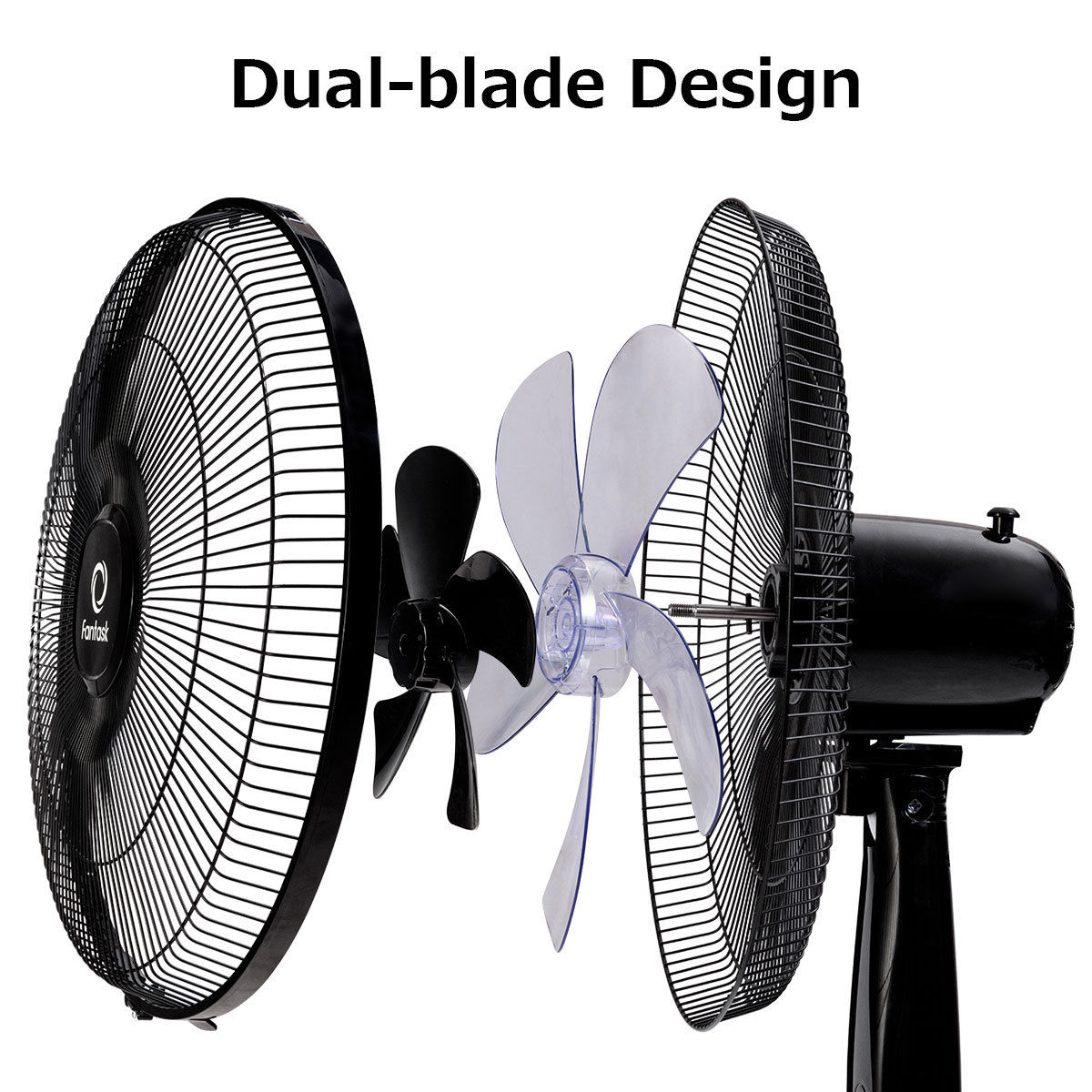 16 In. Dual-Blade Stand Fan With Remote