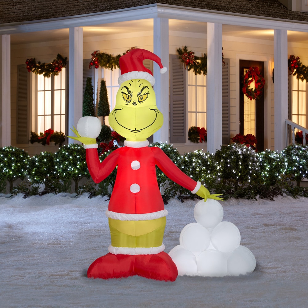 Gemmy 7.5-ft Lighted Dr. Seuss The Grinch Christmas Inflatable at Lowes.com