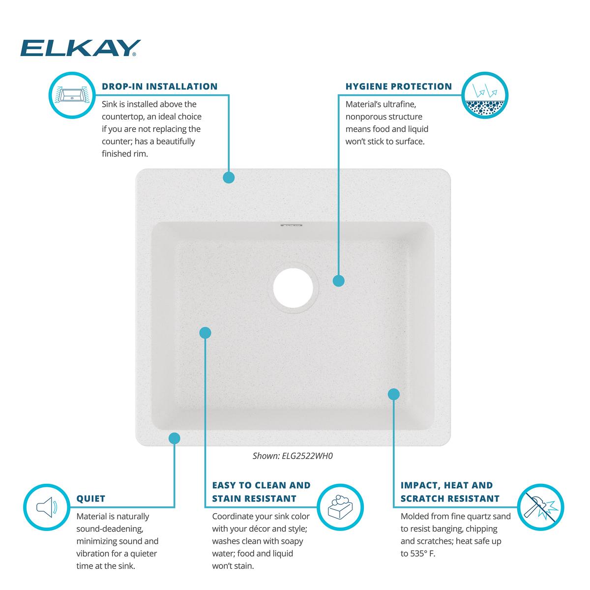 Elkay ELG2522WH0 Kitchen-Sinks - View #5