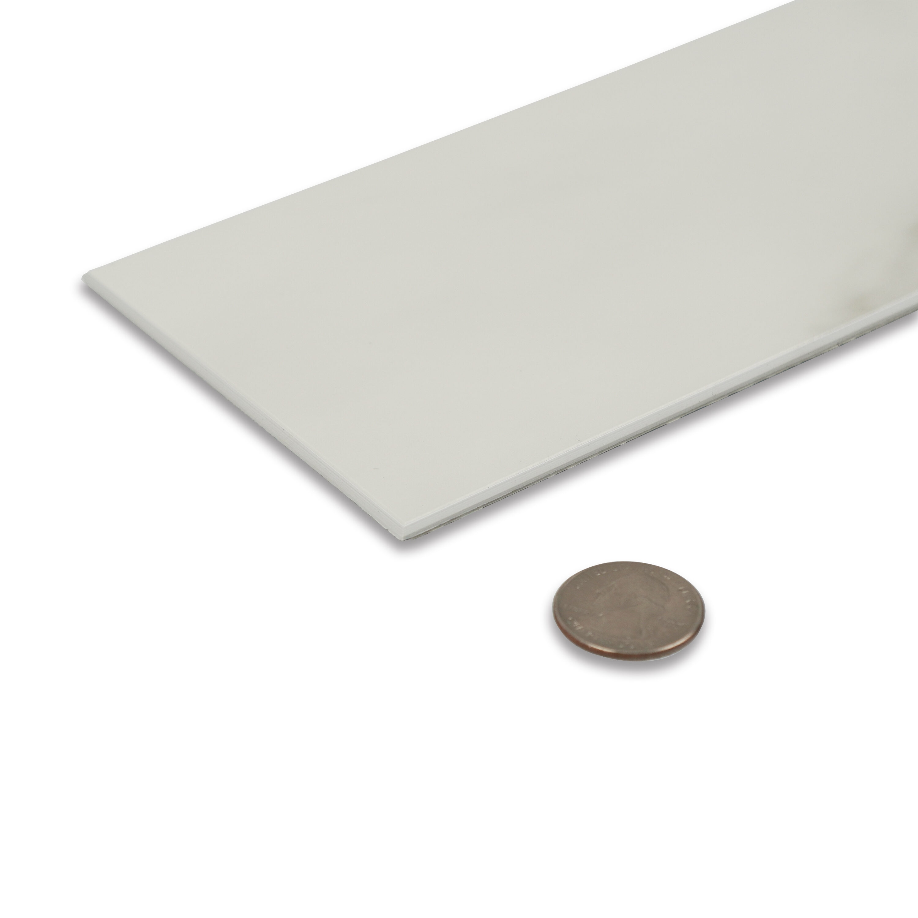 Glossy Calacatta 4'' x 12'' Peel and Stick Stone Subway Tile