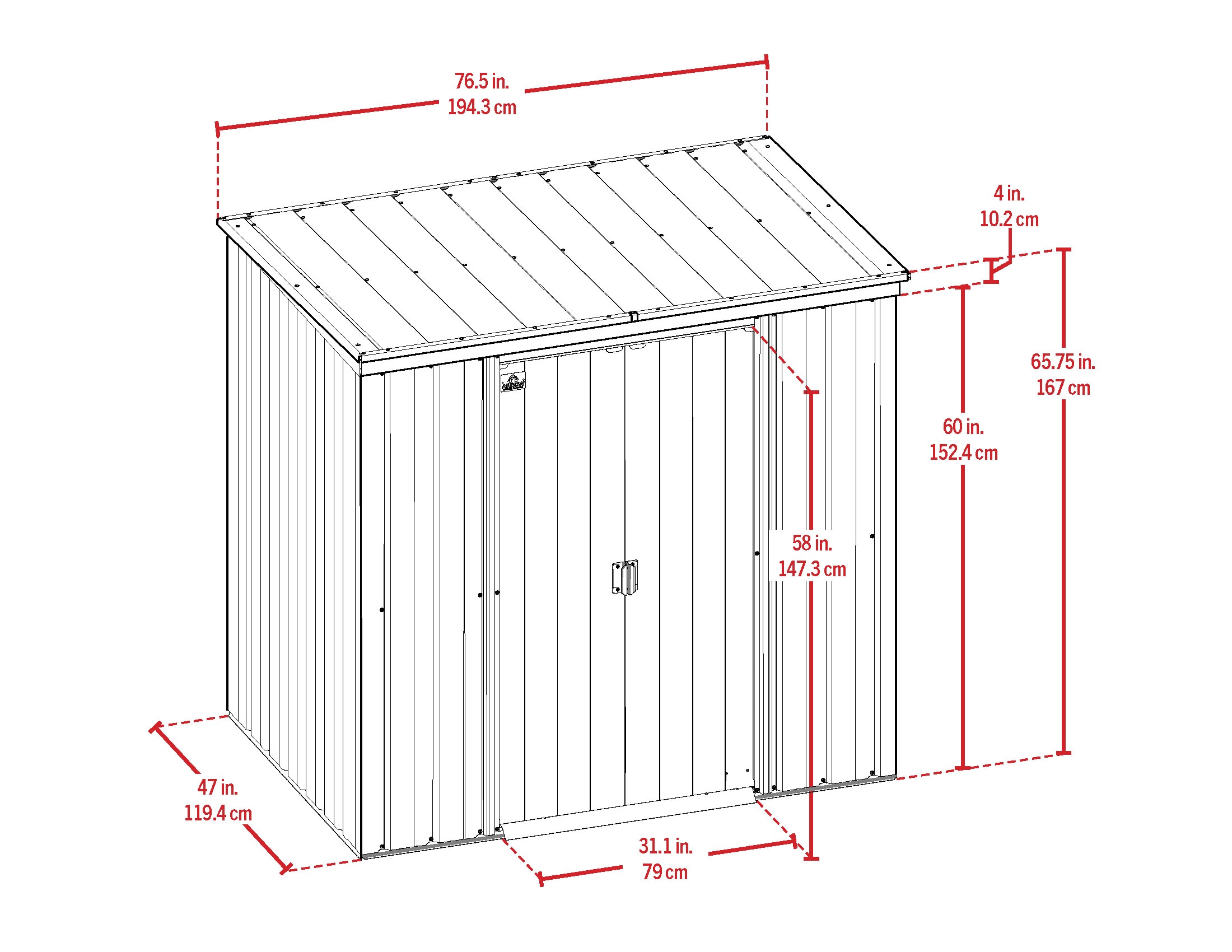 Arrow ASP64OT Metal-Storage-Buildings-Sheds - View #3