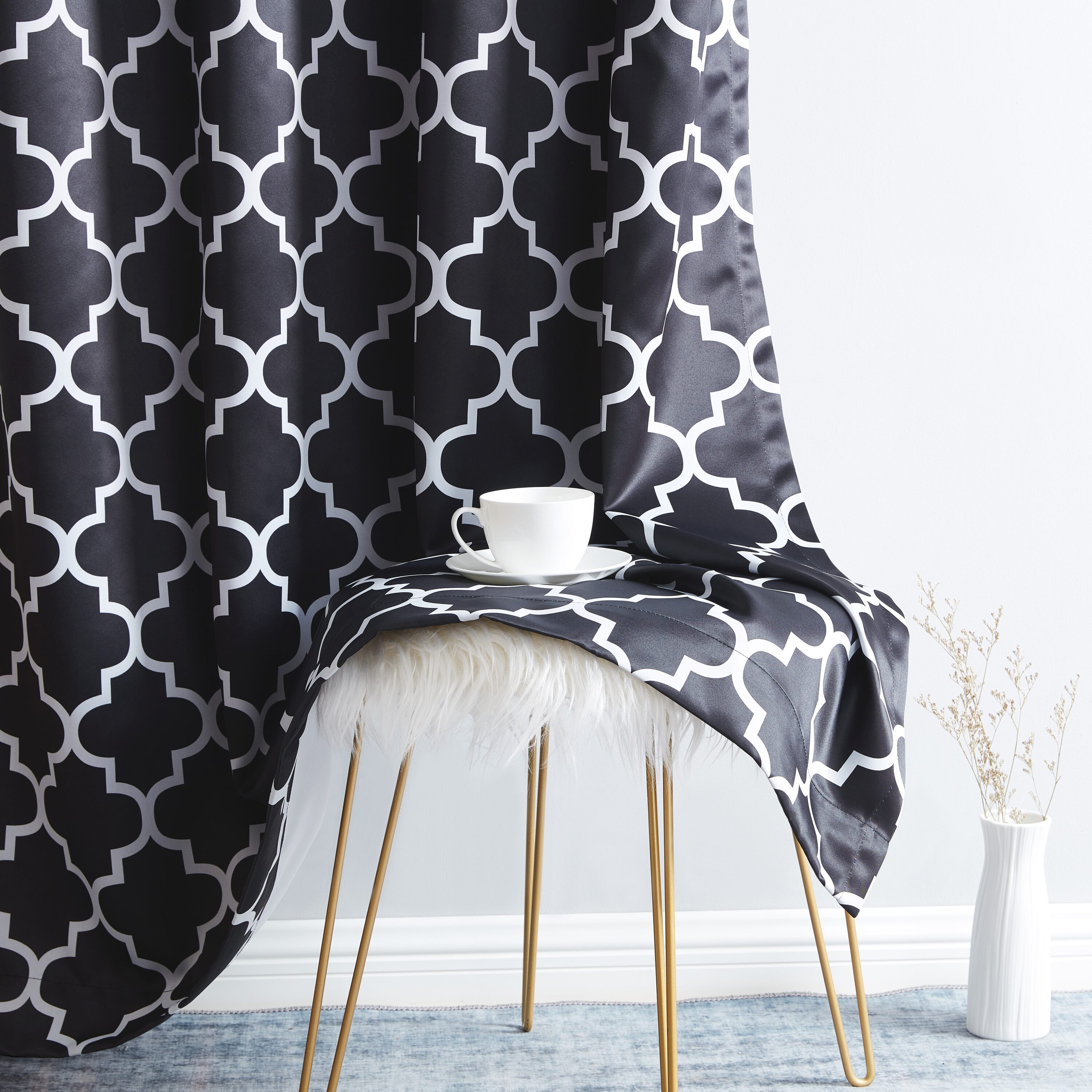 HLC.me LTTCPRNT-3784BLK curtains - View #4