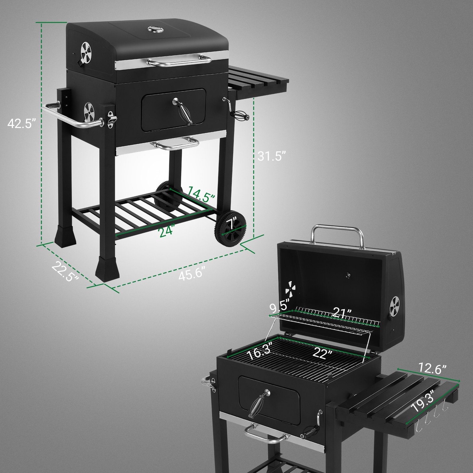 ROVSUN LS-G57000751 Charcoal-Grills - View #2