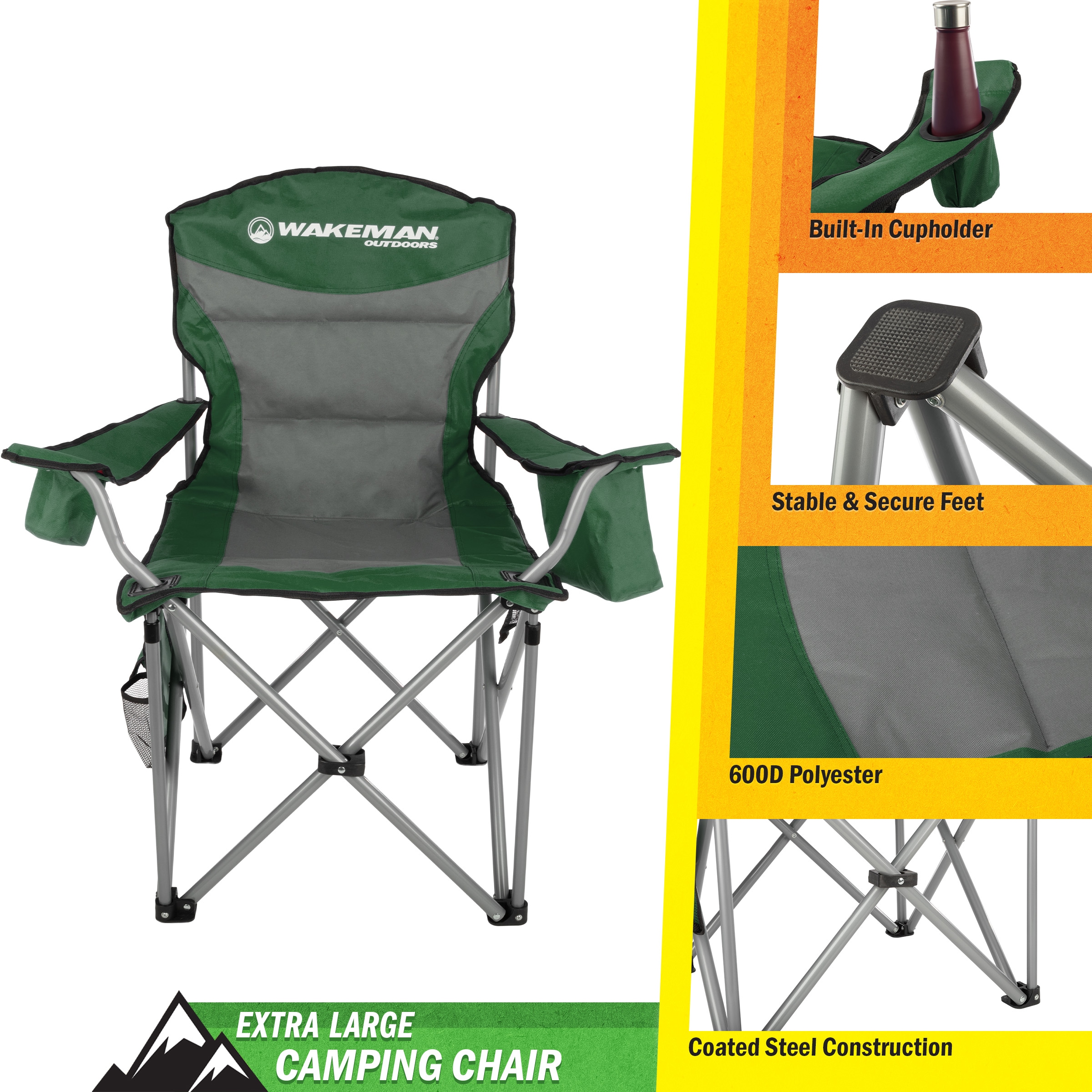 Wakeman 75-CMP1126 Beach-Camping-Chairs - View #3