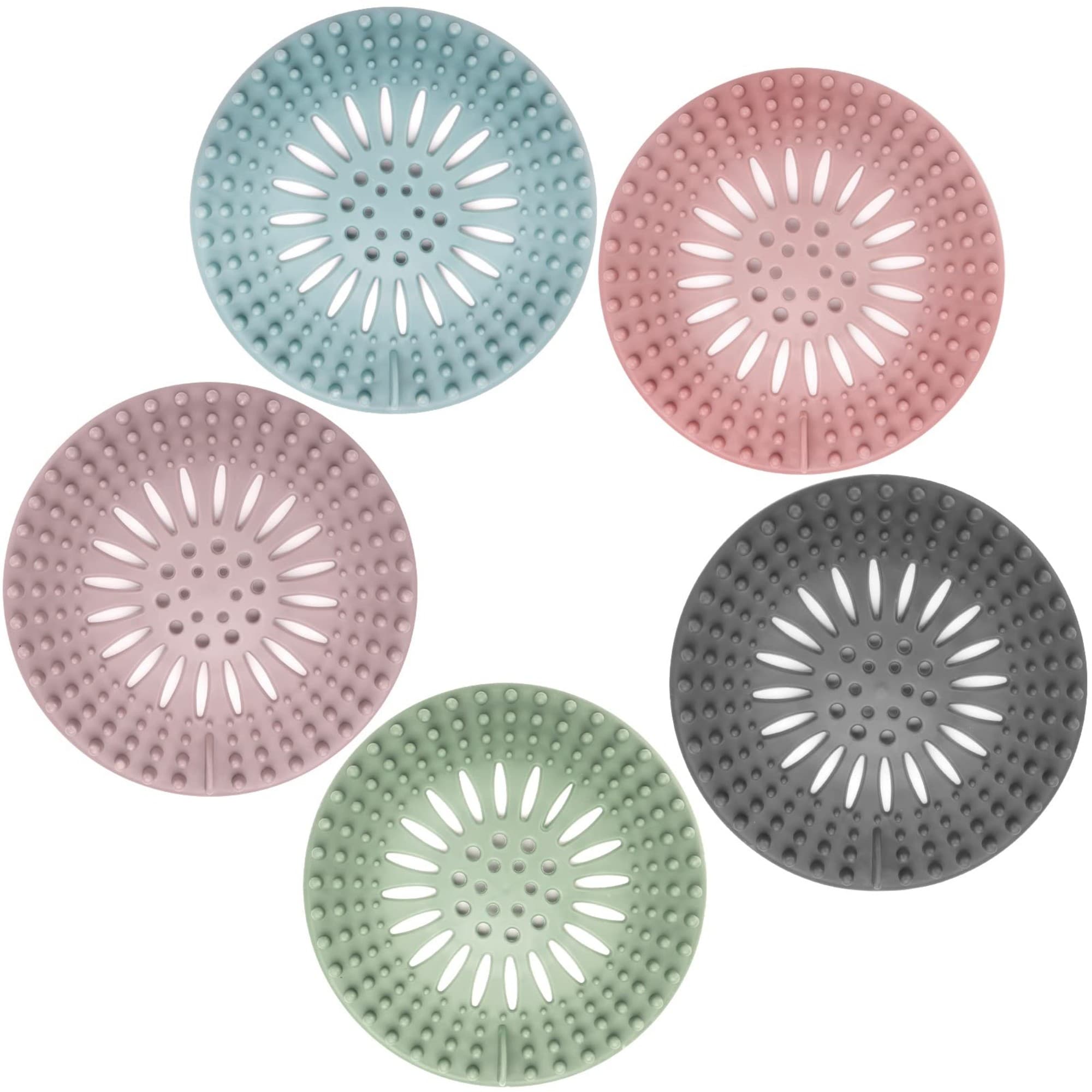 Wudkey TPR Material Bathroom Sink Drain Strainers 5 Pcs