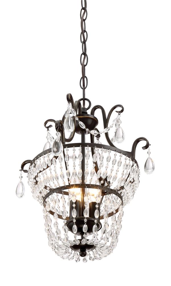 Quoizel Trista 3-Light Oil-Rubbed Bronze Glam Damp Rated Chandelier at ...