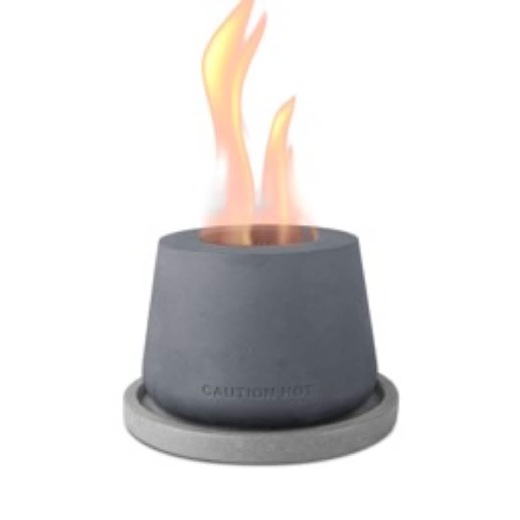 Fireflame Tabletop Fire Pit Bowl - Portable Concrete Mini Personal
