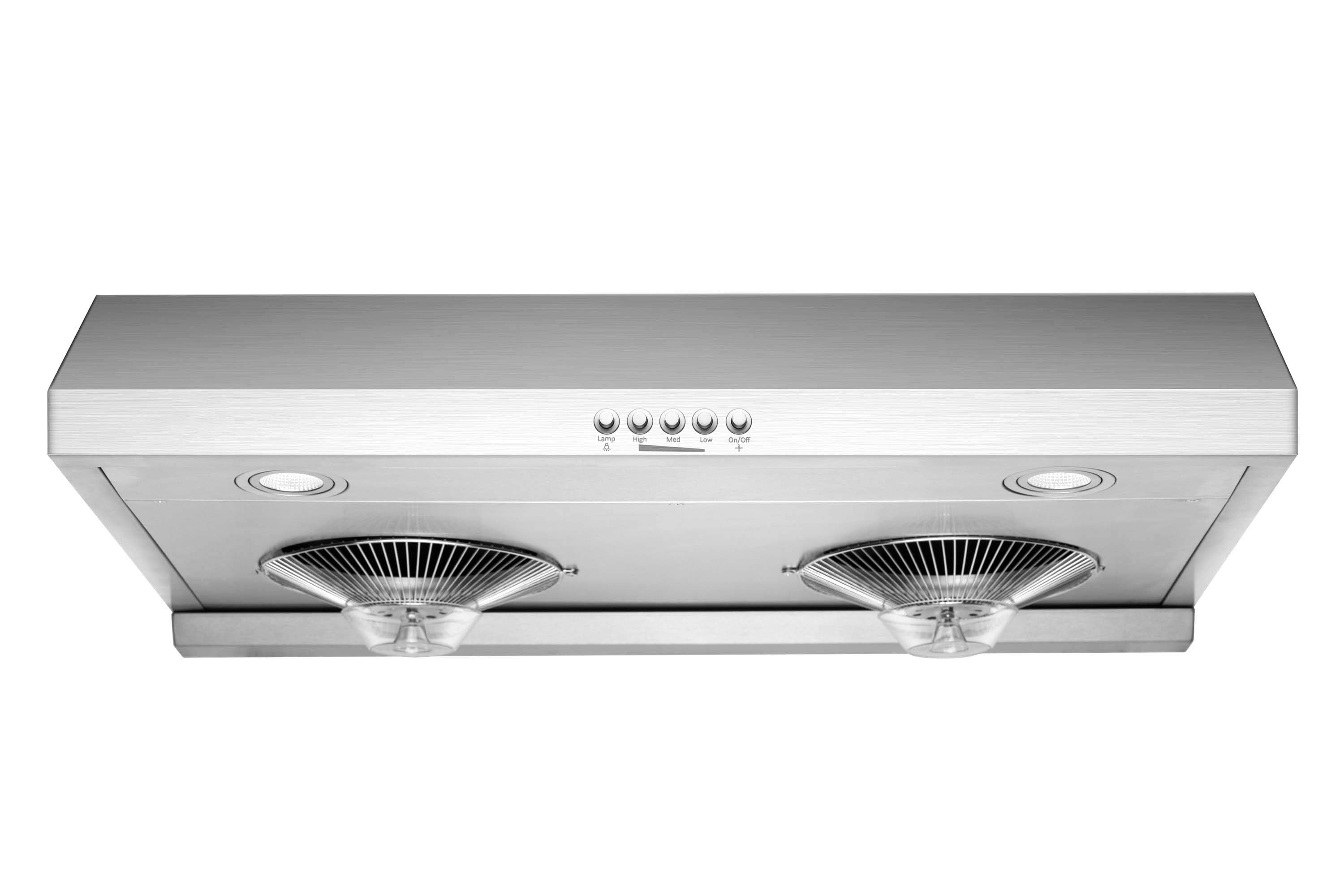 Hauslane UC-C100SS-30 30 inch Ducted 300-CFM Stainless steel Under Cabinet Range Hood