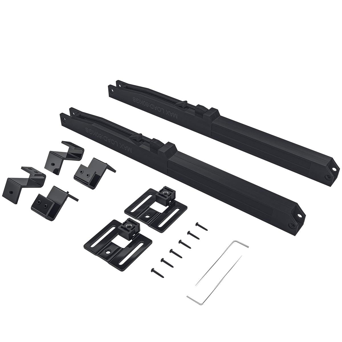 Phyfalip Soft Close Barn Door Kit Hole Free Design Hidden Damper Fits 88 to 132 lb Single Door Easy Install Includes 2 pcs Hardware Set #LPF0502Q28
