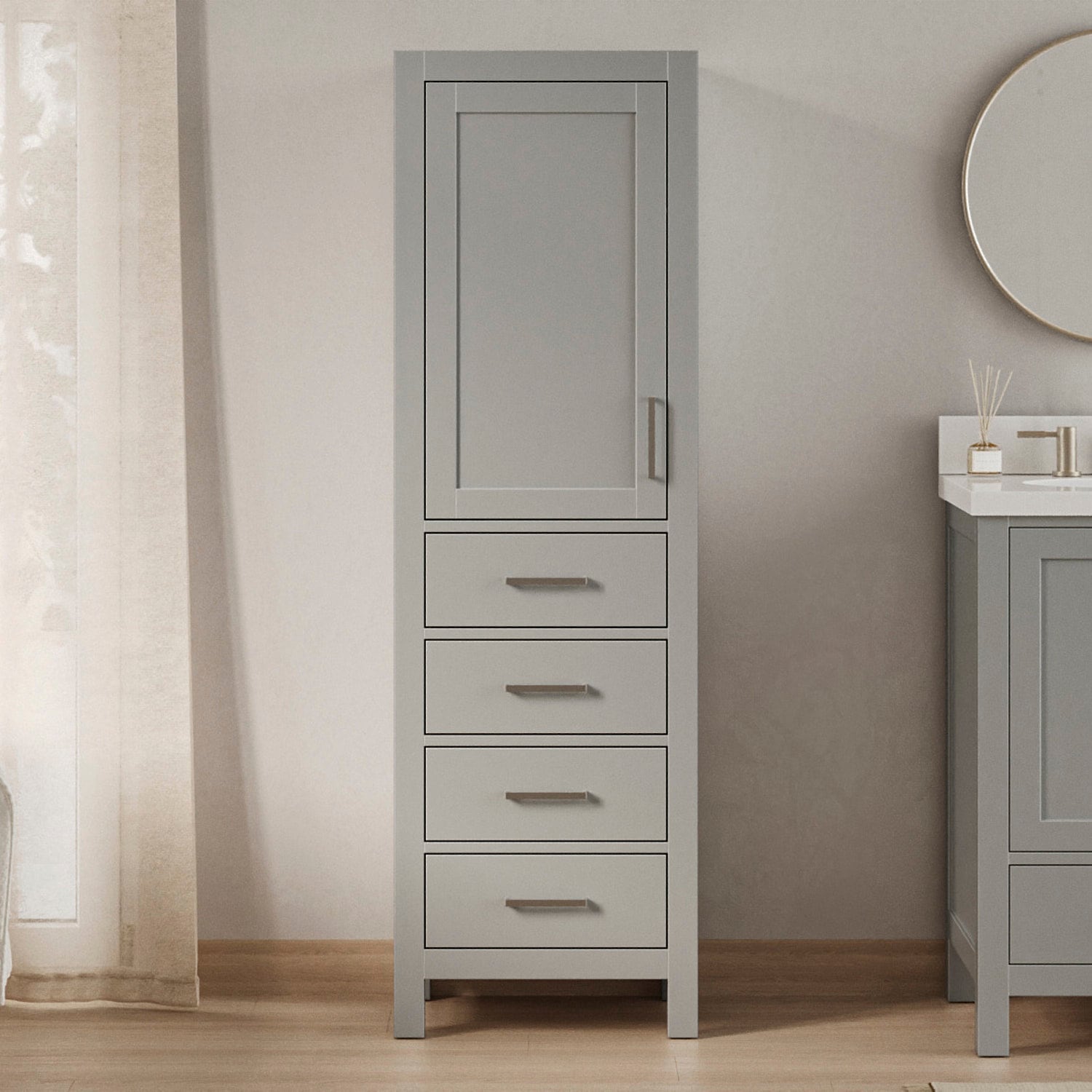 ARIEL A2065-LC-GRY Linen-Cabinets - View #2