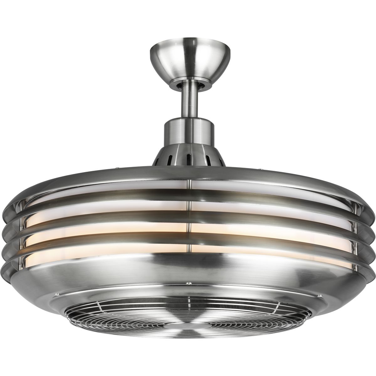 Progress Lighting Sanford 22.875-in Brushed Nickel Blades Integrated ...