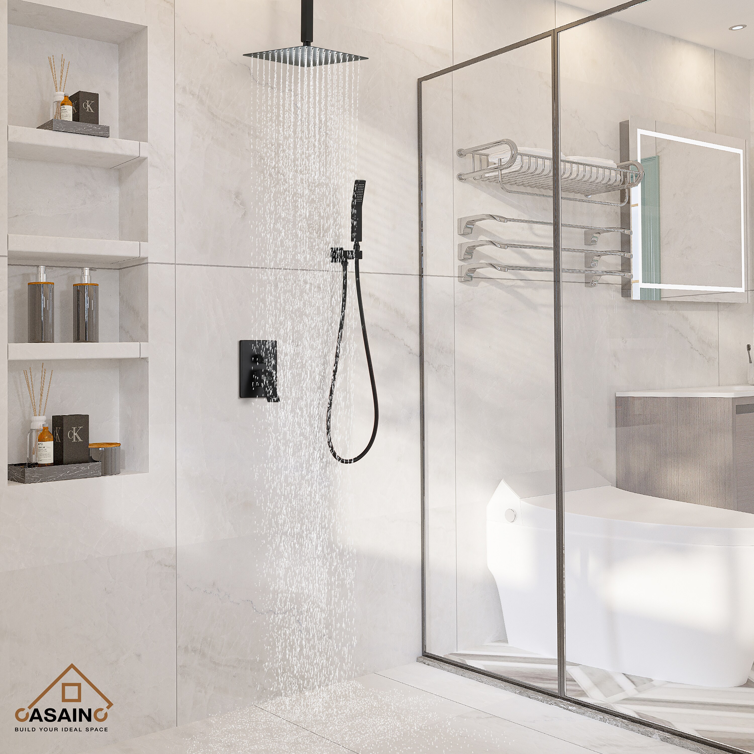 CASAINC CS3602-10MB Showerhead-Bar-Panels - View #3