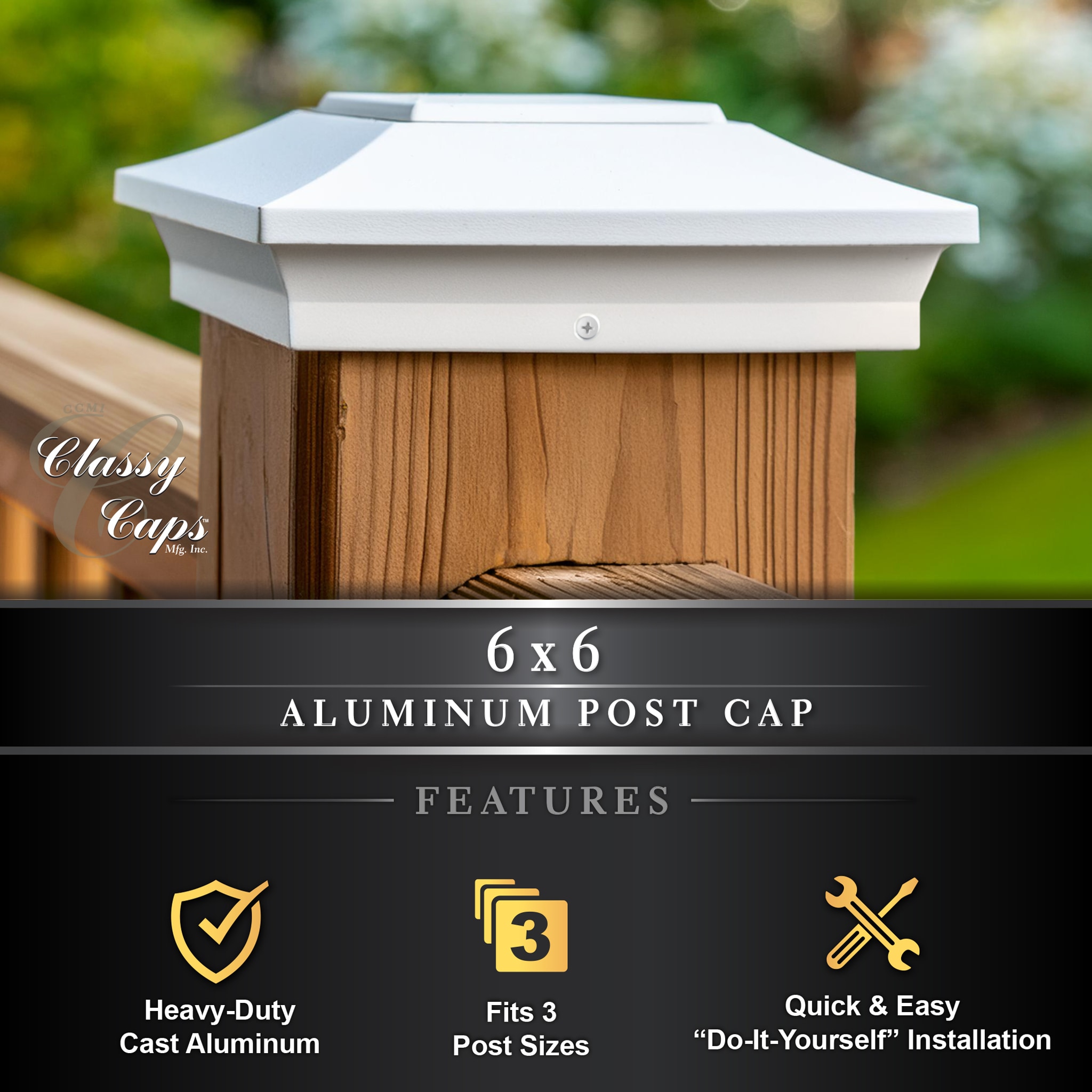 Classy Caps NSX66W Deck-Post-Caps - View #8