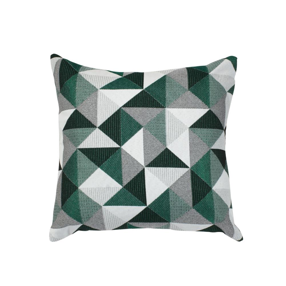 Square Embellished Geometric Decorative Throw Pillow Off-white