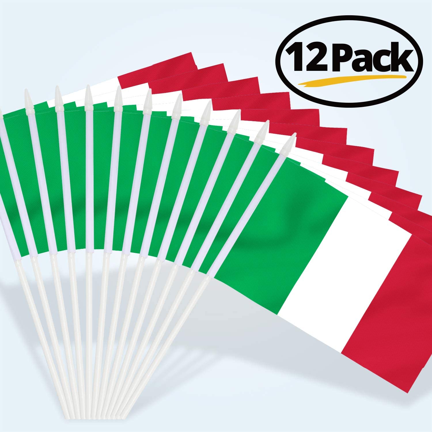 PHENO FLAGS Italien Handflagge - Italienfahne 12,7 x 20,32cm