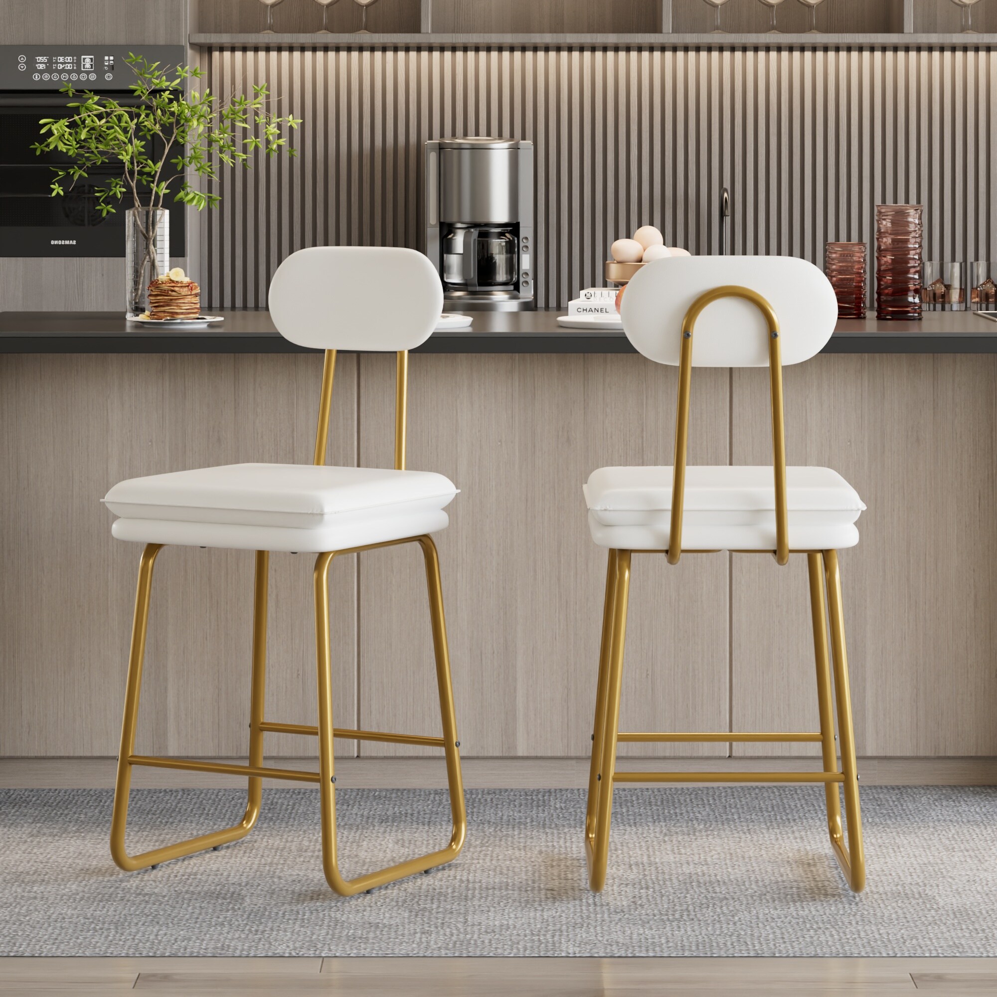 Vecelo LOE-CC-JH01-WHT-2P stools - View #5
