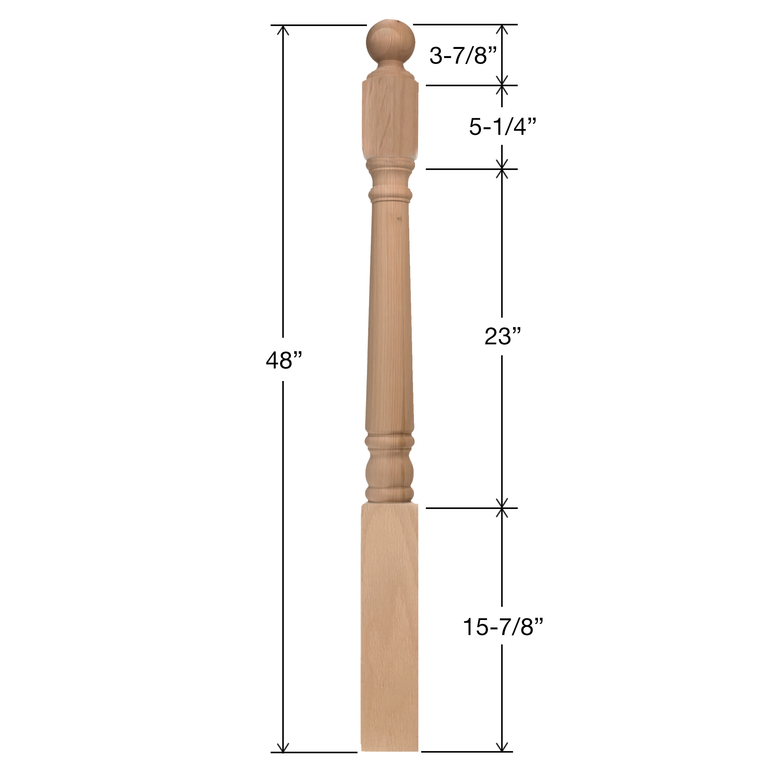 RELIABILT WG4020BT48OAK Interior-Stairpart-Newel-Posts - View #8