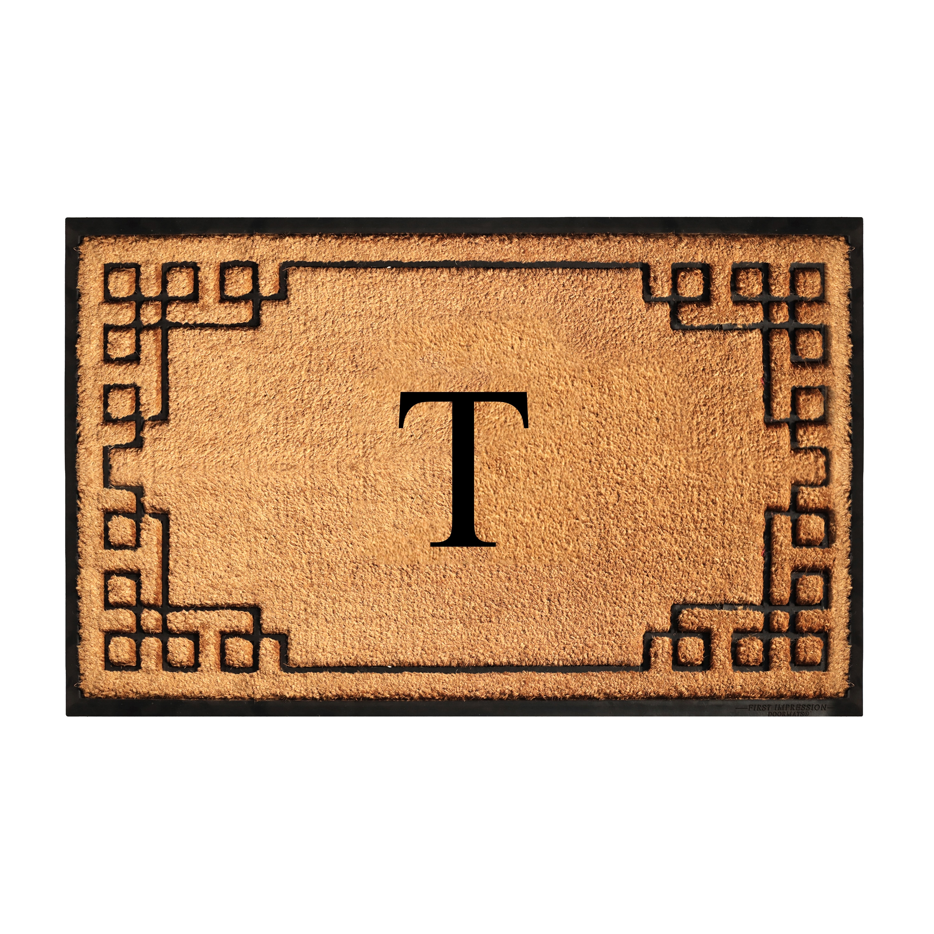 A1 Home Collections Natural Coir and Rubber Large Heavy Duty Dirt Trapping Entrance Door Mat 24x39 Inches