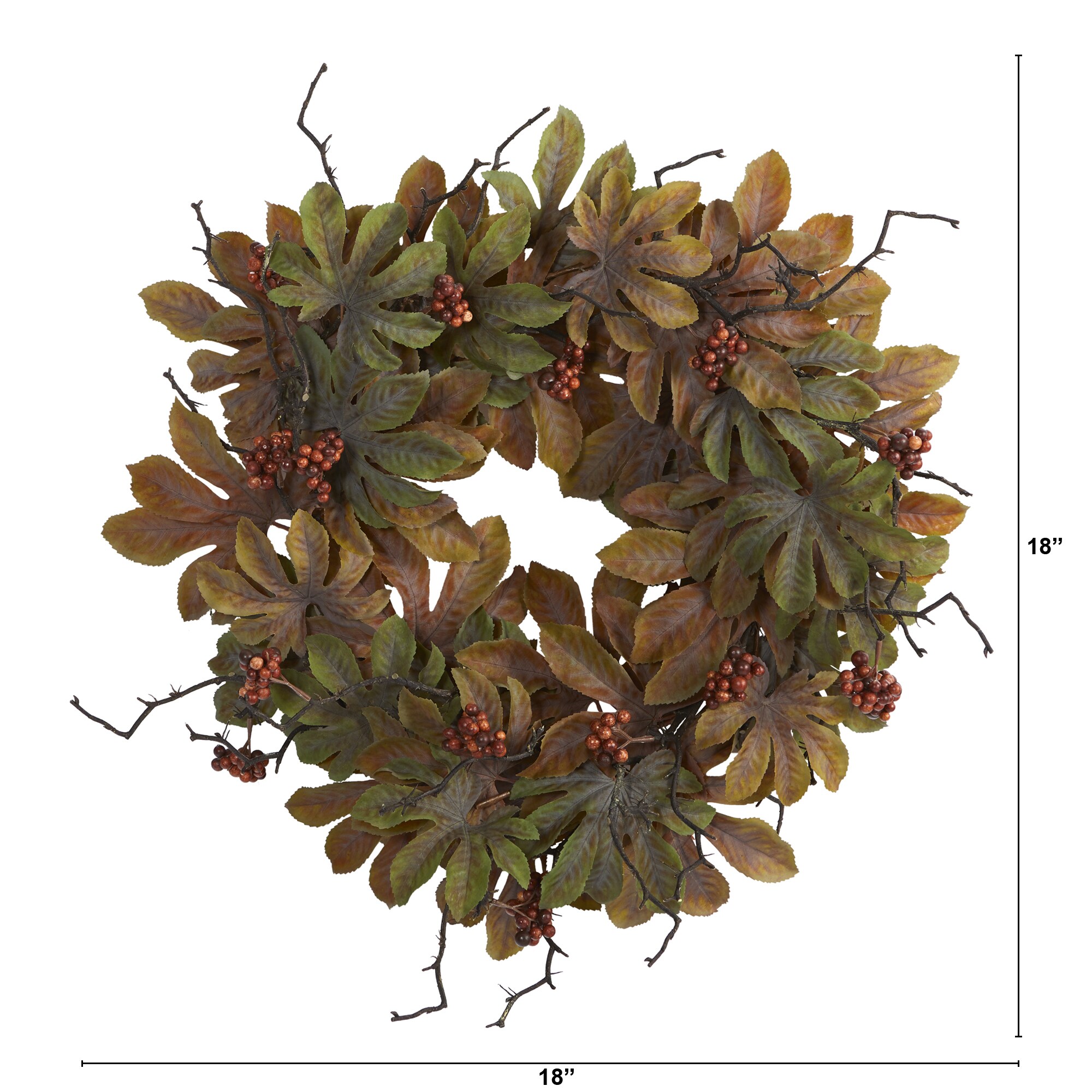 Nearly Natural 4474 Artificial-Thanksgiving-Wreaths - View #3