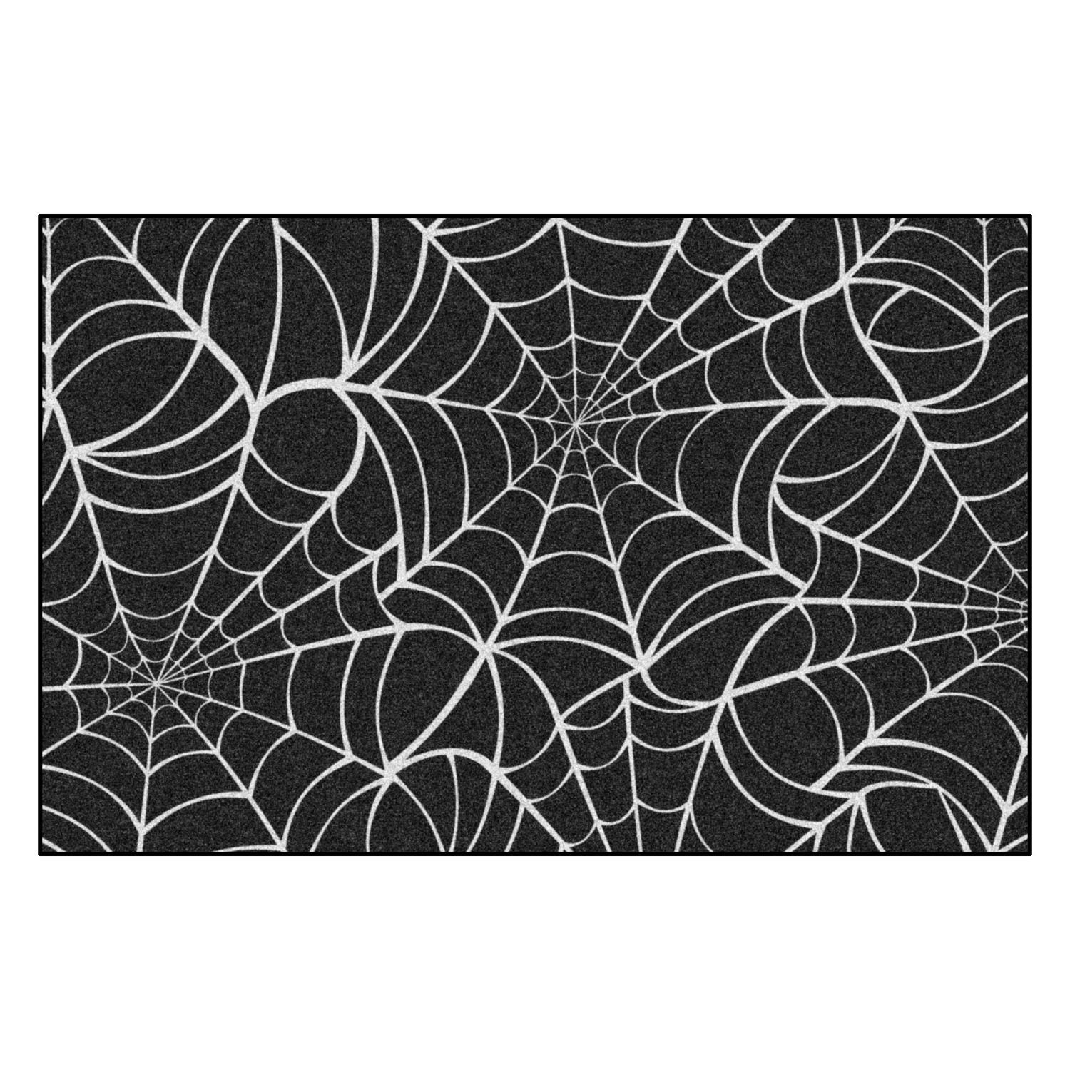 FANMATS 30 in. W X 20 in. L Multi Color Spider Web Nylon Door Mat in ...