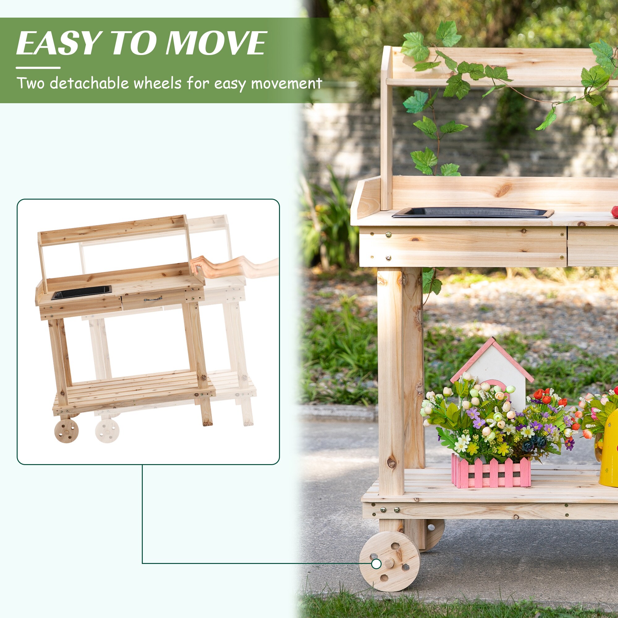Outsunny 845-460ND Potting-Benches - View #9