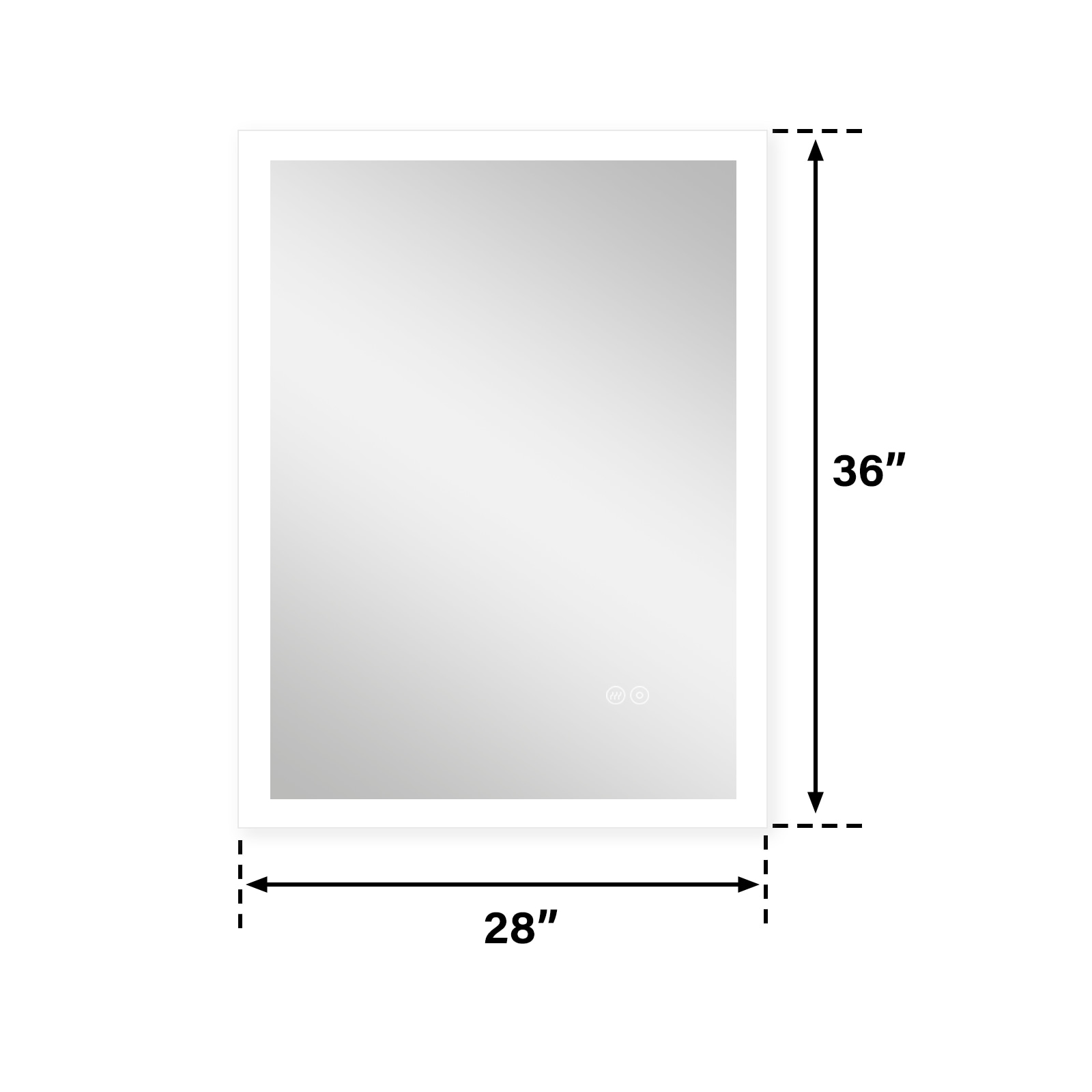 Forclover MRE-7GX2836 Framed-Bath-Mirrors - View #4