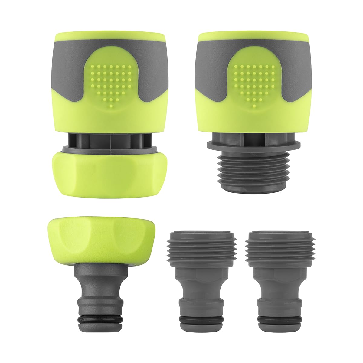  Garden Hose Quick-Connect Fittings 5-Piece Coupler Plug Kit