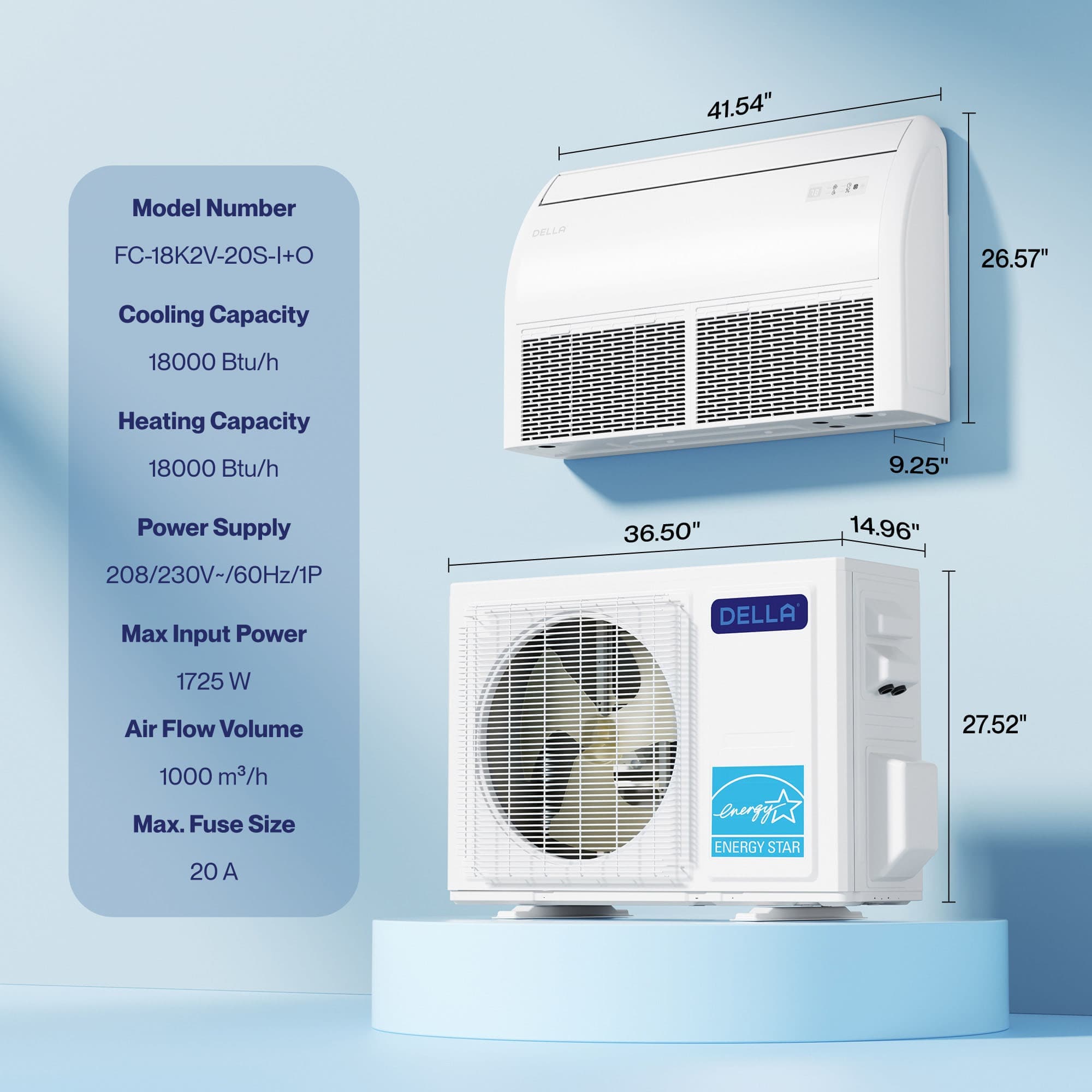 DELLA FC-18K2V-20S-I+O Ductless-Mini-Splits - View #7
