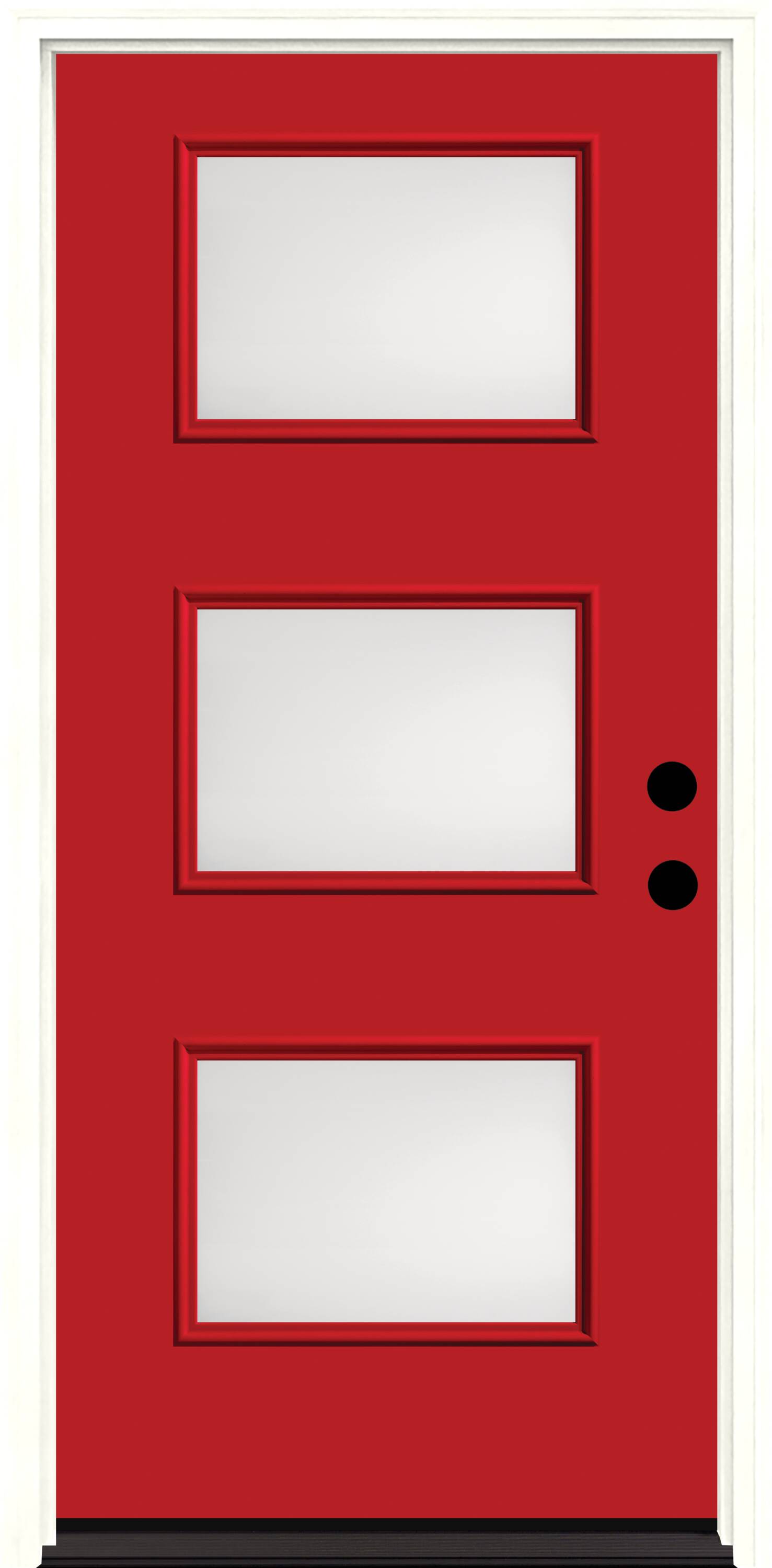 Therma-Tru 36-in x 80-in Fiberglass Pulse Lite Prehung Front Door with Brickmould Insulating Core