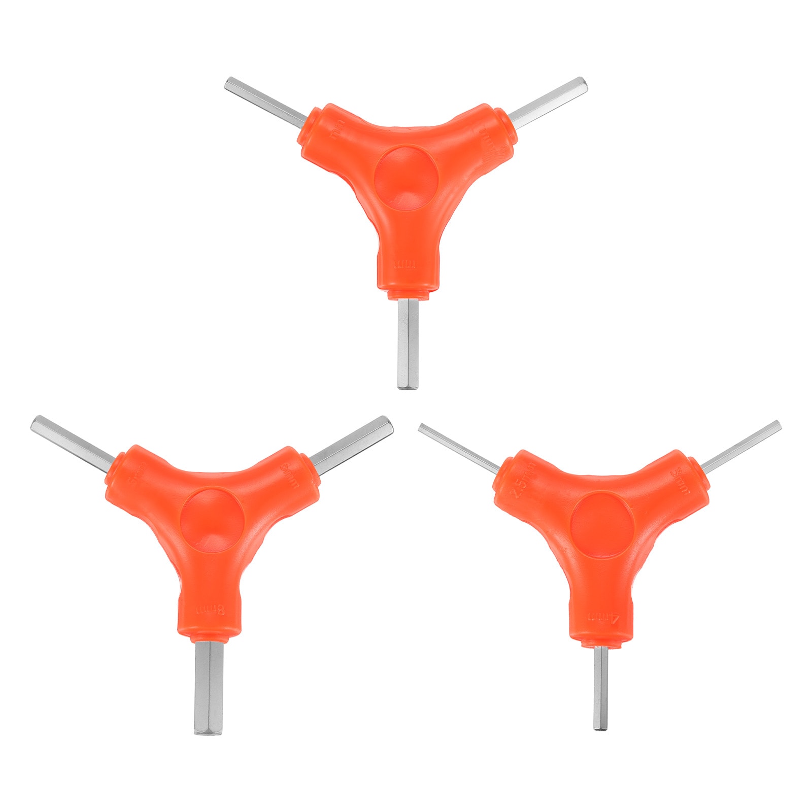 Harfington 3pcs Y-Shaped 3 Way Bike Hex Wrench Set 2.5/3/4mm 3/4/5mm 5/6/8mm Y-Type Inner Hex Wrench All-In-One Multi Portable Biking Torque Spanner for Bicycle Cycling Repair Tool Yellow #S26051200UX2504