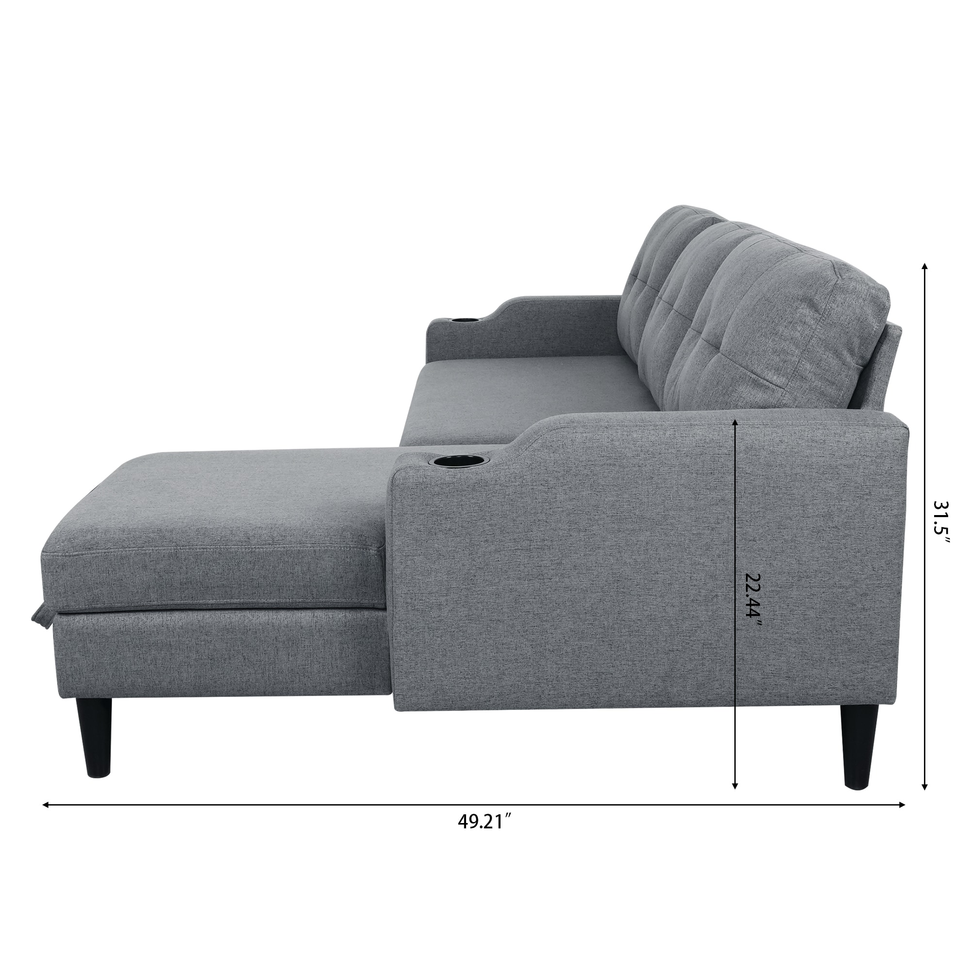 SINOFURN SYA370085GY Sofas-Loveseats - View #4