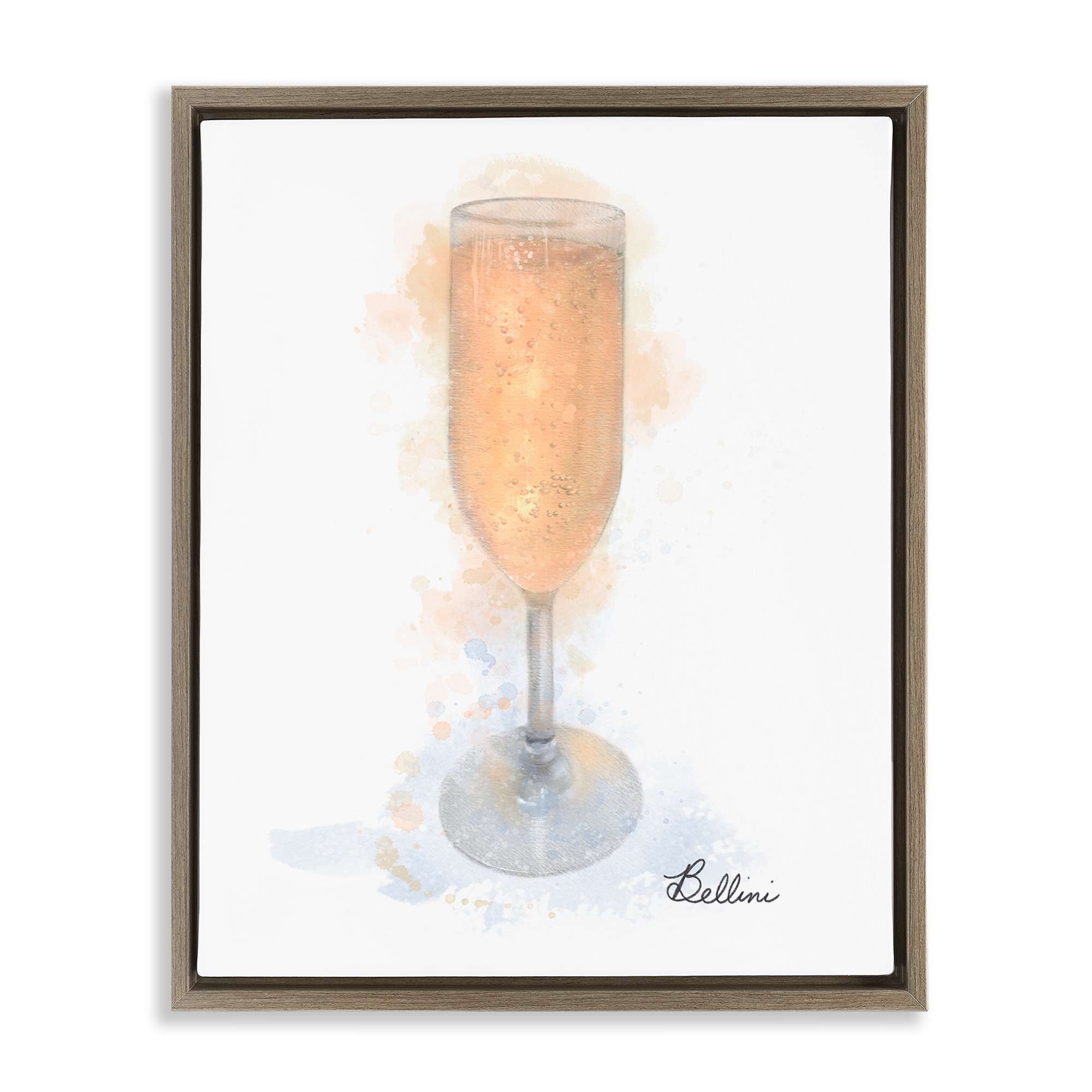 Stupell Industries BS-506-FFE-16X20 Gleaming Bellini Glass Floating Frame design by Matthew Piotrowicz