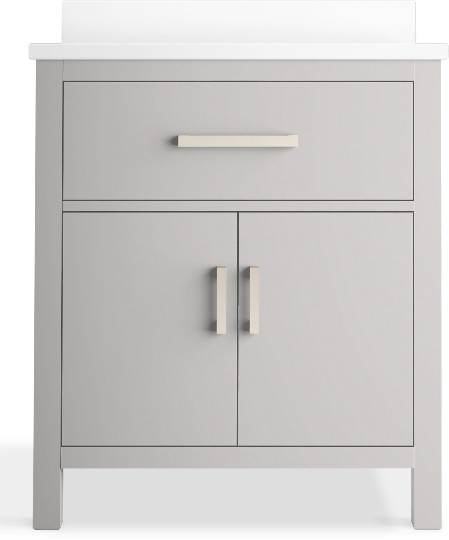 Kresla 30" Atmos Gray Bathroom Vanity with Quartz Top
