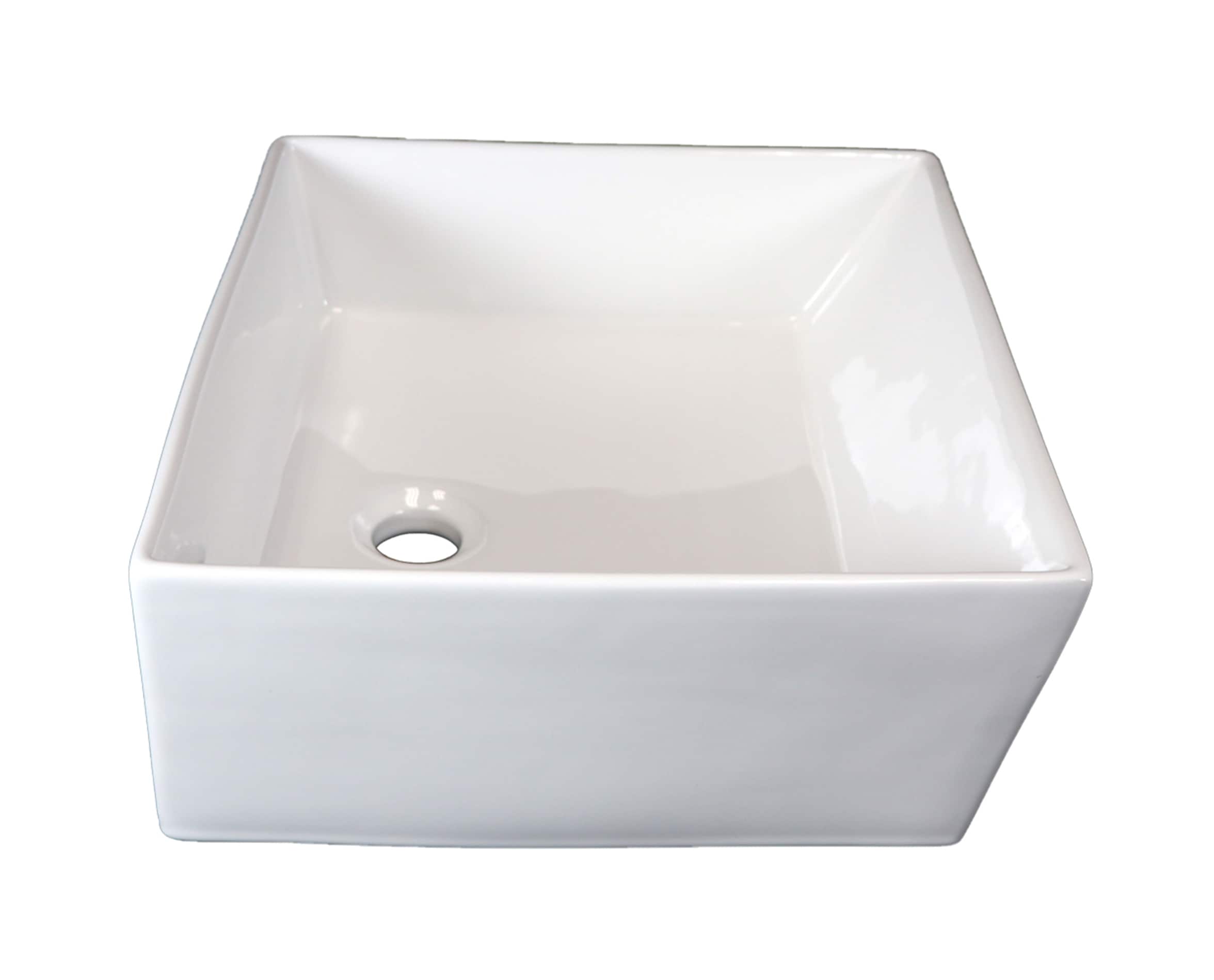 Stalwart 11.325 in. x 17.75 in. x 15.325 in. White Plastic Sink