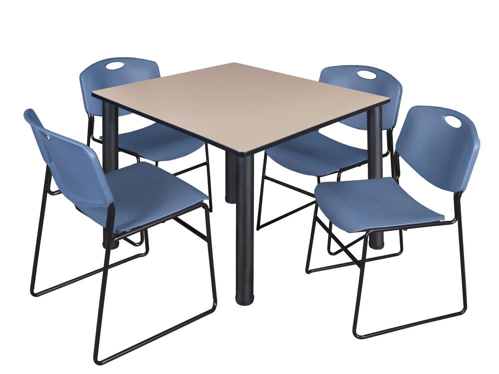 Regency TB4848BEBPBK44BE Breakroom Off-white 4-Person Training Table (48-in W x 29-in H)