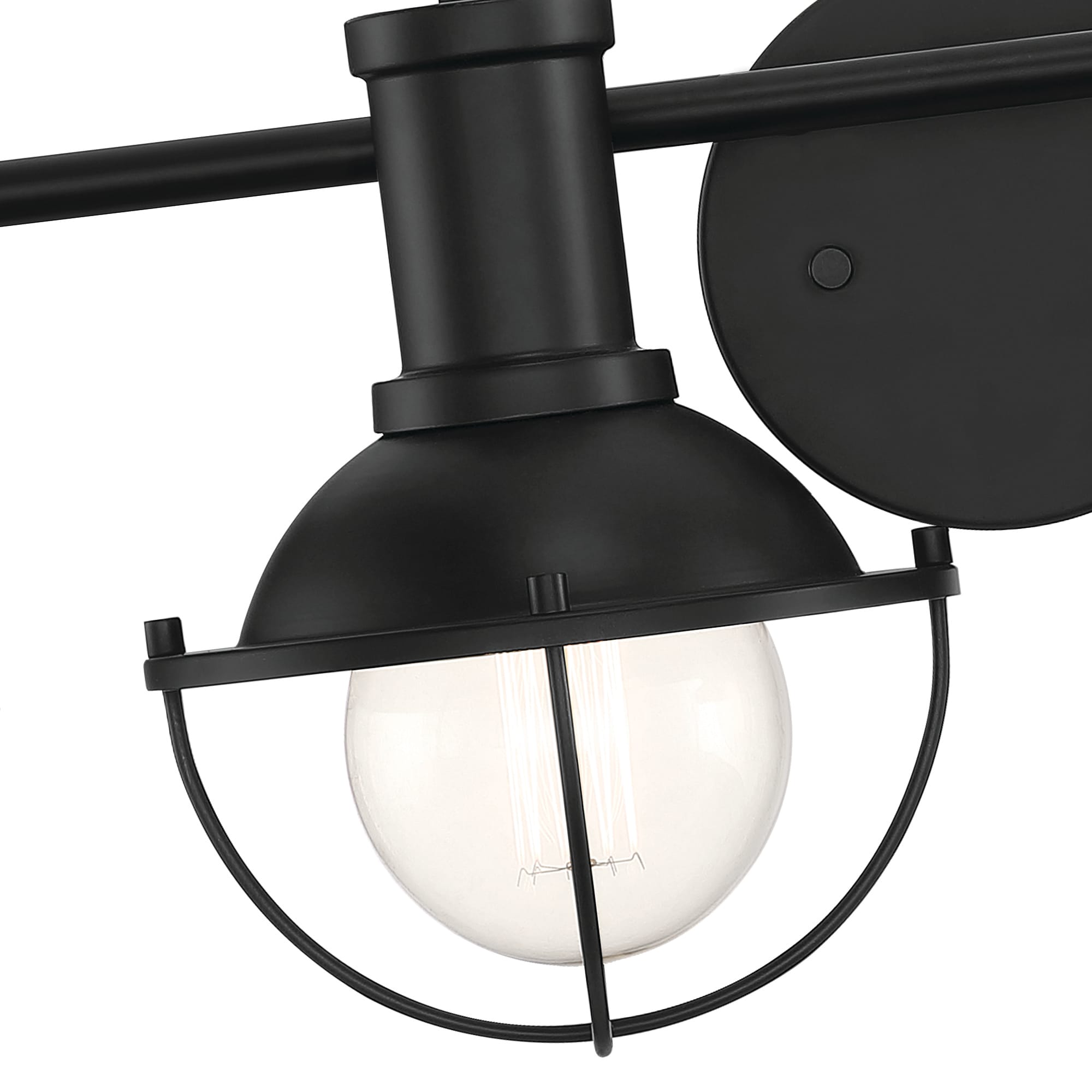 Dalton 31" Matte Black and Brushed Gold Vanity Light