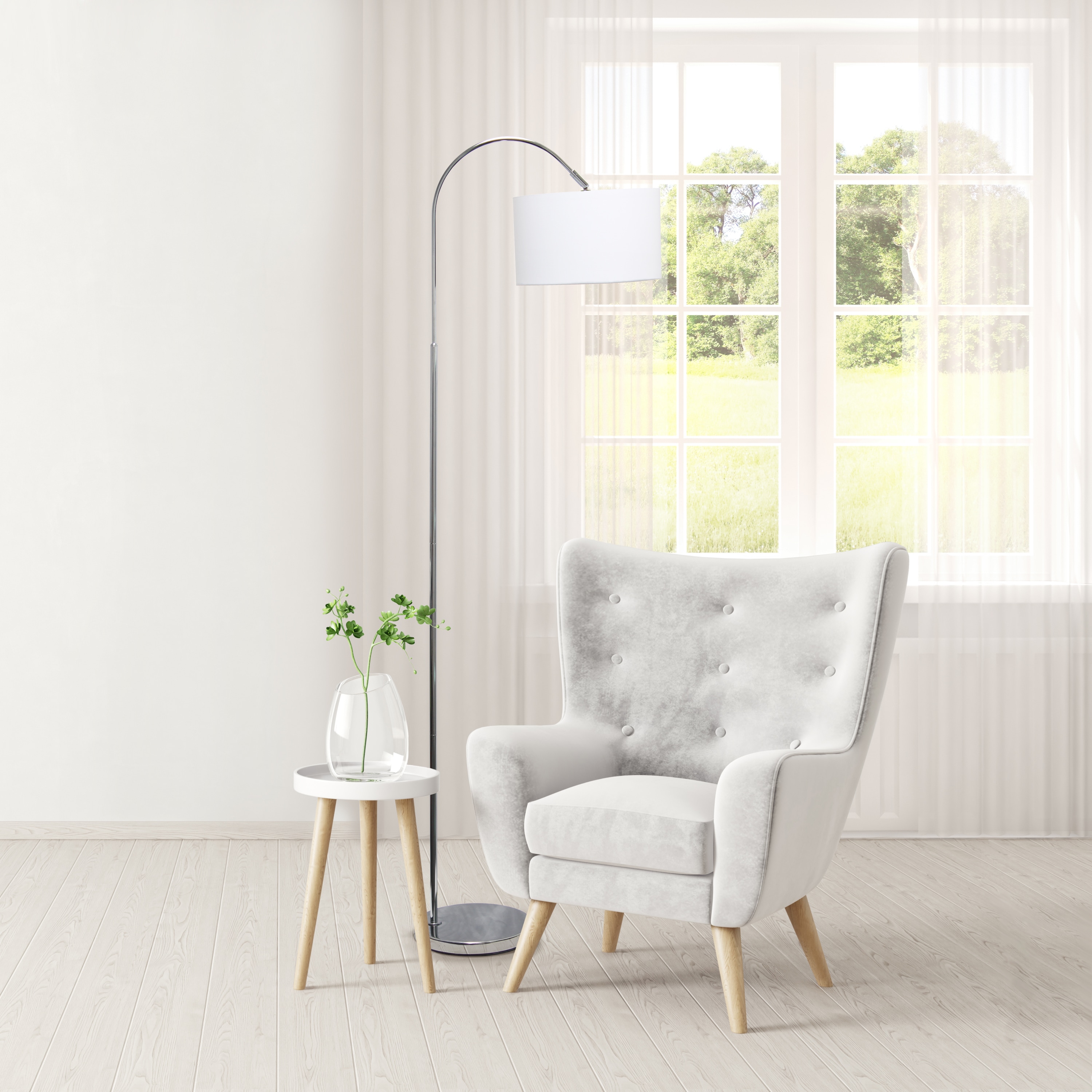 Simple Designs LF2005-WHT floorlamps - View #3