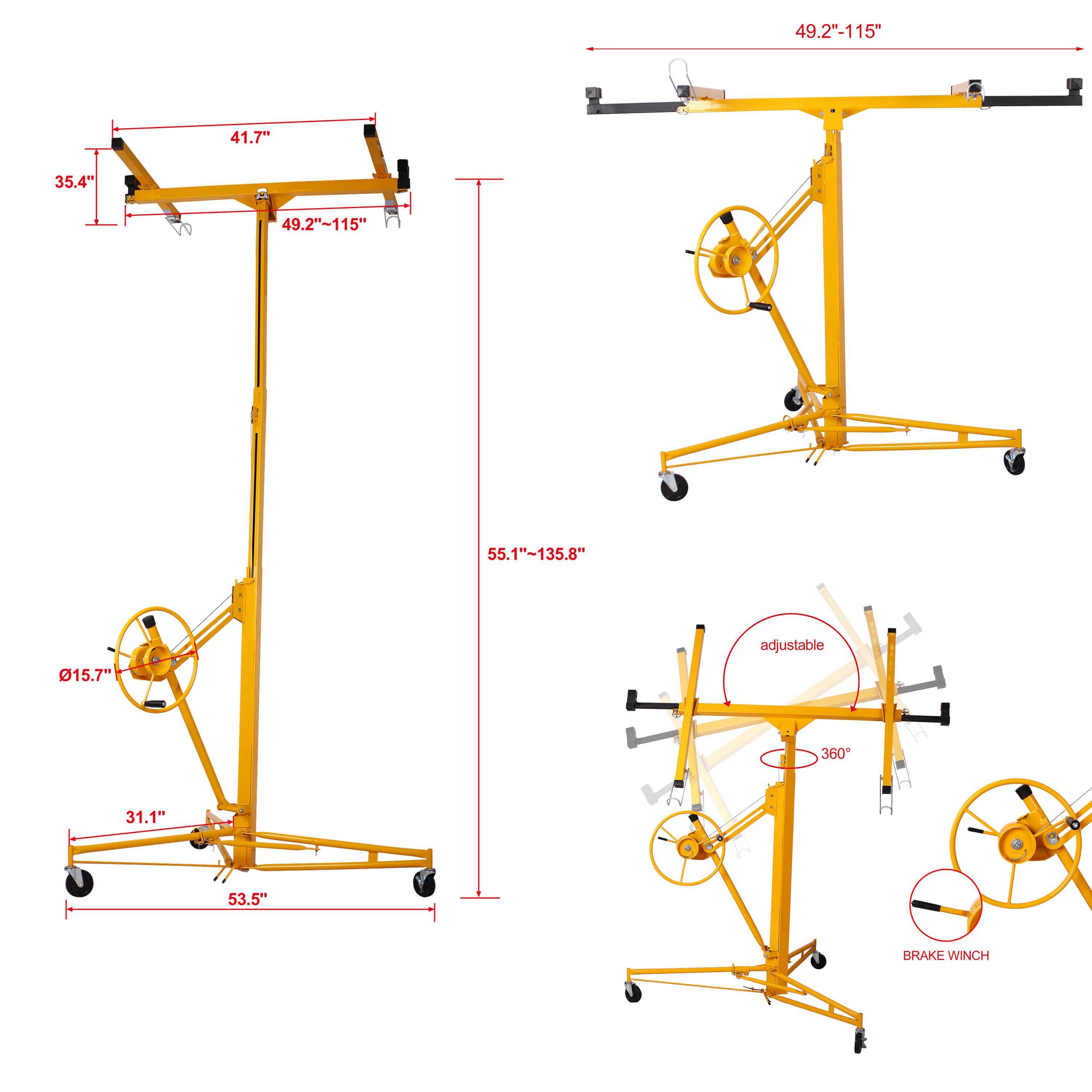 AHIOU HOME ZAAHG-37283 Drywall-Panel-Carriers - View #12