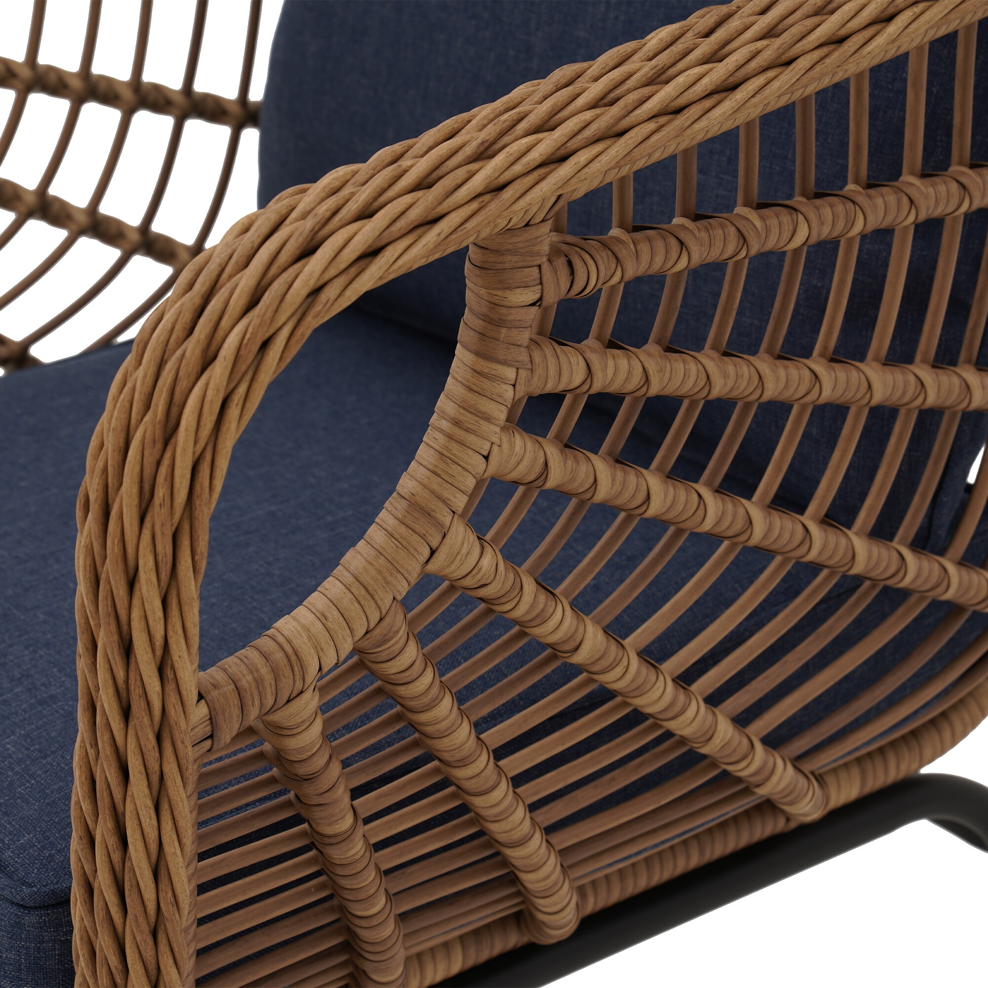 Origin 21 Sarasota Key 3Piece Wicker Patio Conversation Set with Blue