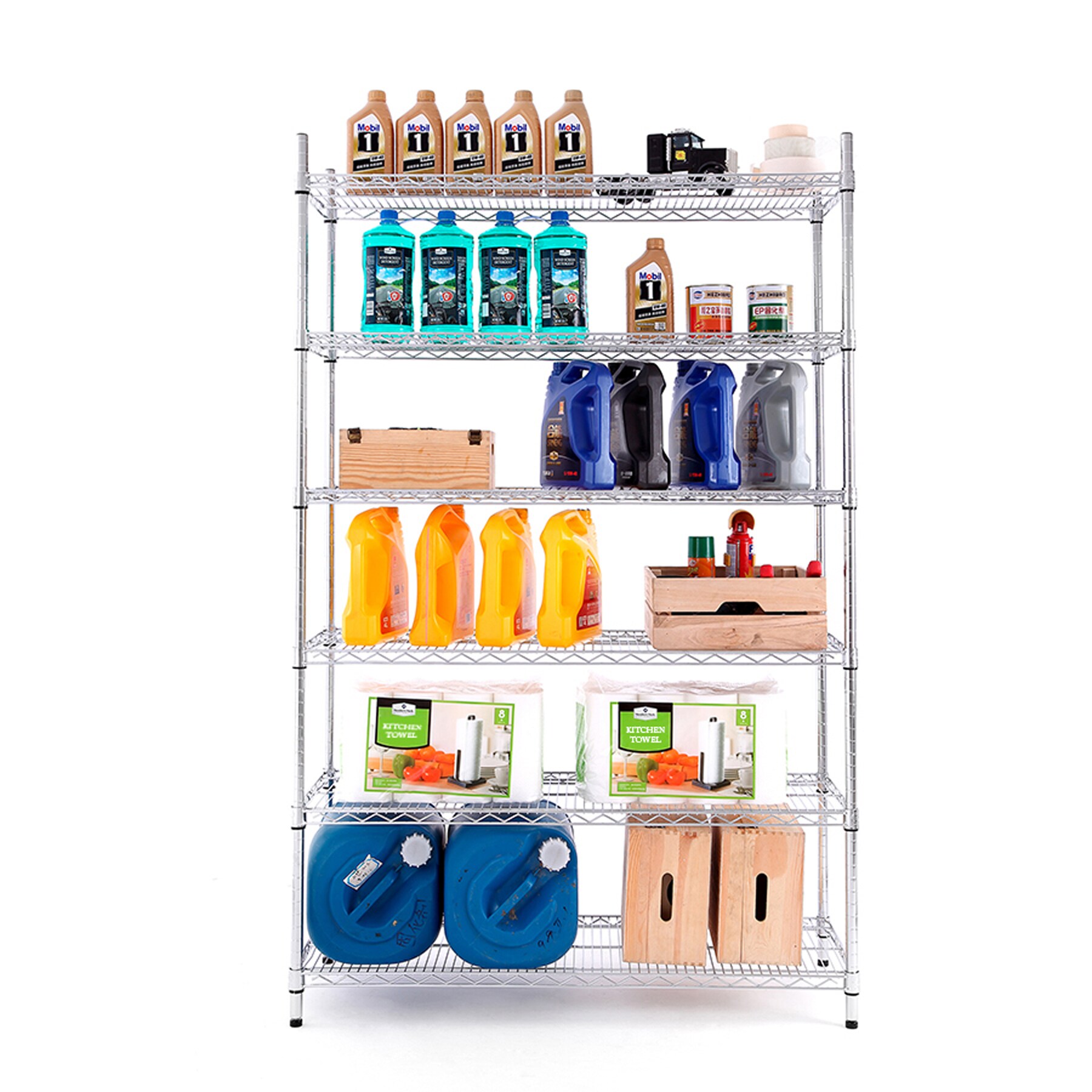 Stainless Steel Rectangular Kitchen Storage Rack, Shelves: 6,  Size/Dimensions: Standard
