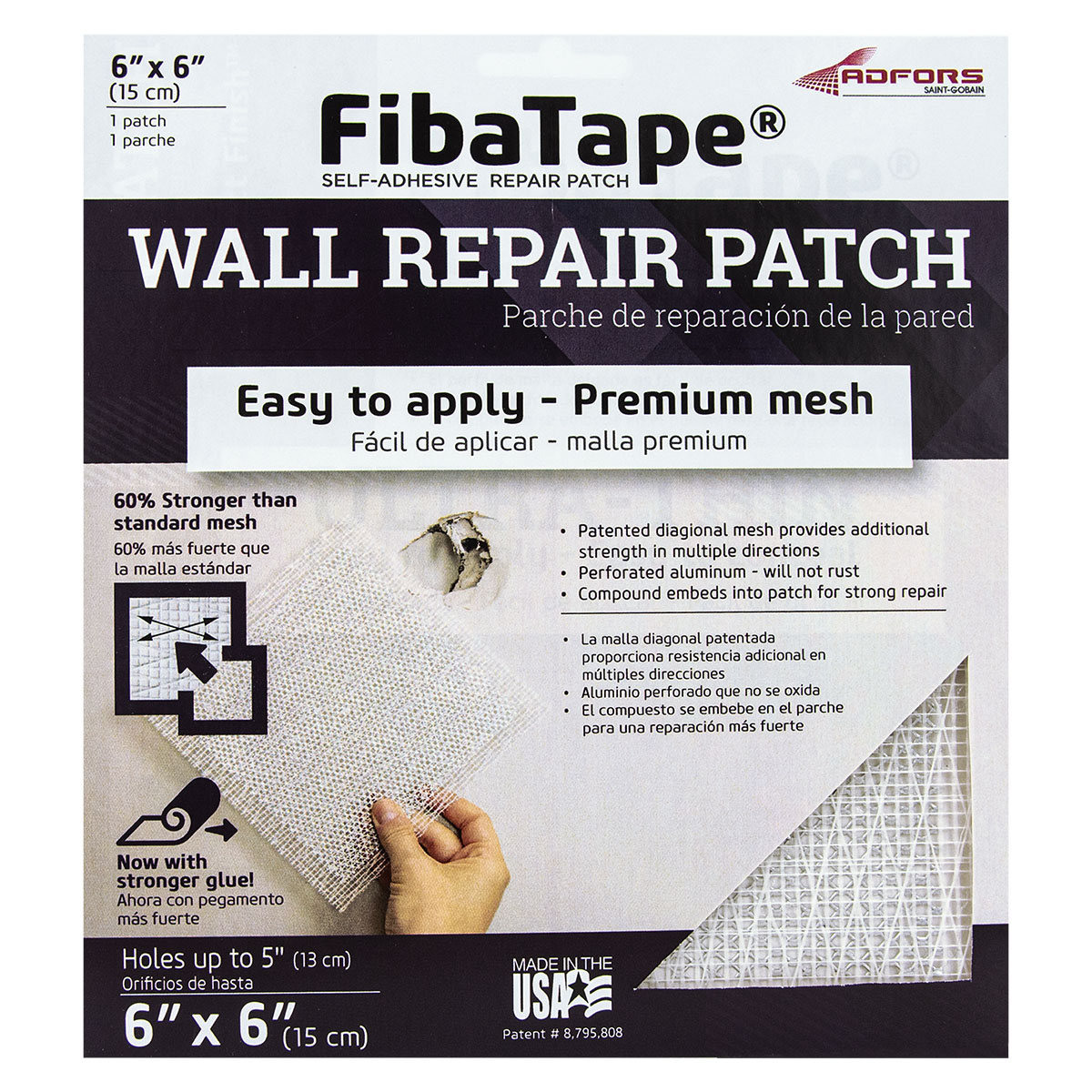 7PACK) Wall Patch Repair Kit,Drywall Repair Kit,2/4/6 inch Drywall Patch  ,Dry Wall Patch Kits Wall Patch with Extended Self-Adhesive Mesh White 