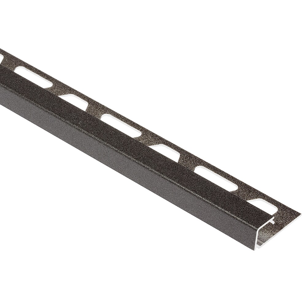 Schluter Systems Q45TSDA Quadec 0.188-in W x 98.5-in L Dark anthracite textured color-coated aluminum Aluminum Square edge Tile Edge Trim